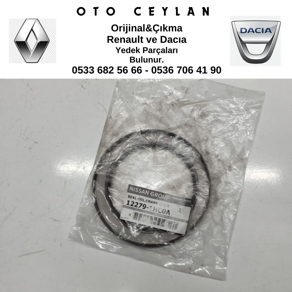 122791HC0A MEGANE 3 MEGANE 4 KRANK ARKA KEÇESİ 1.4 SIFIR ORİJİNAL