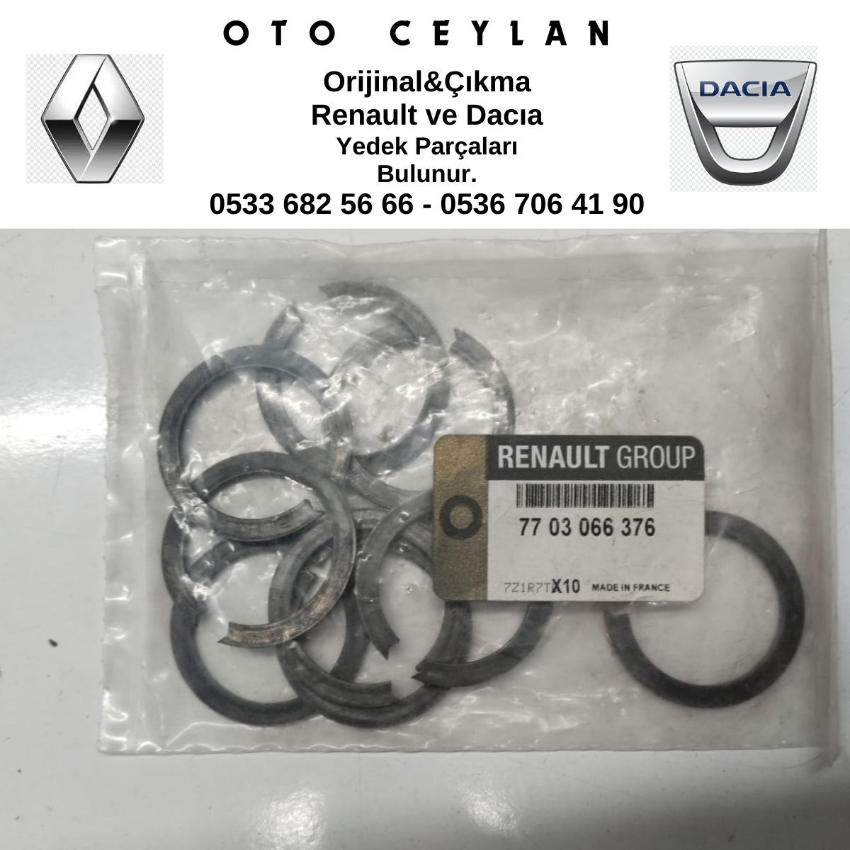 7703066376 R.9 CLIO ŞANZIMAN YAYLI RONDELA SIFIR ORİJİNAL