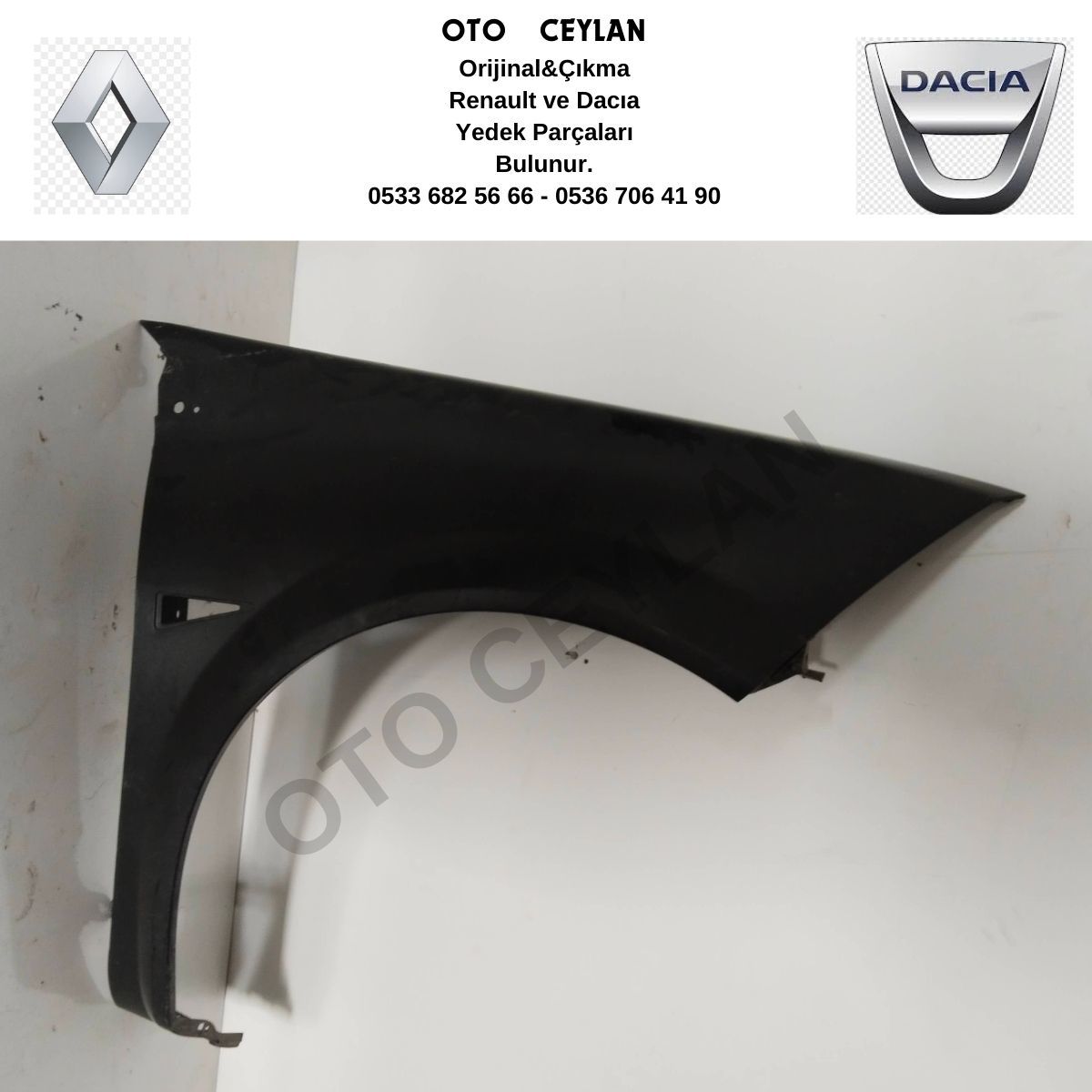 8200495406 Megan II Sağ Ön Çamurluk Sıfır Orijinal