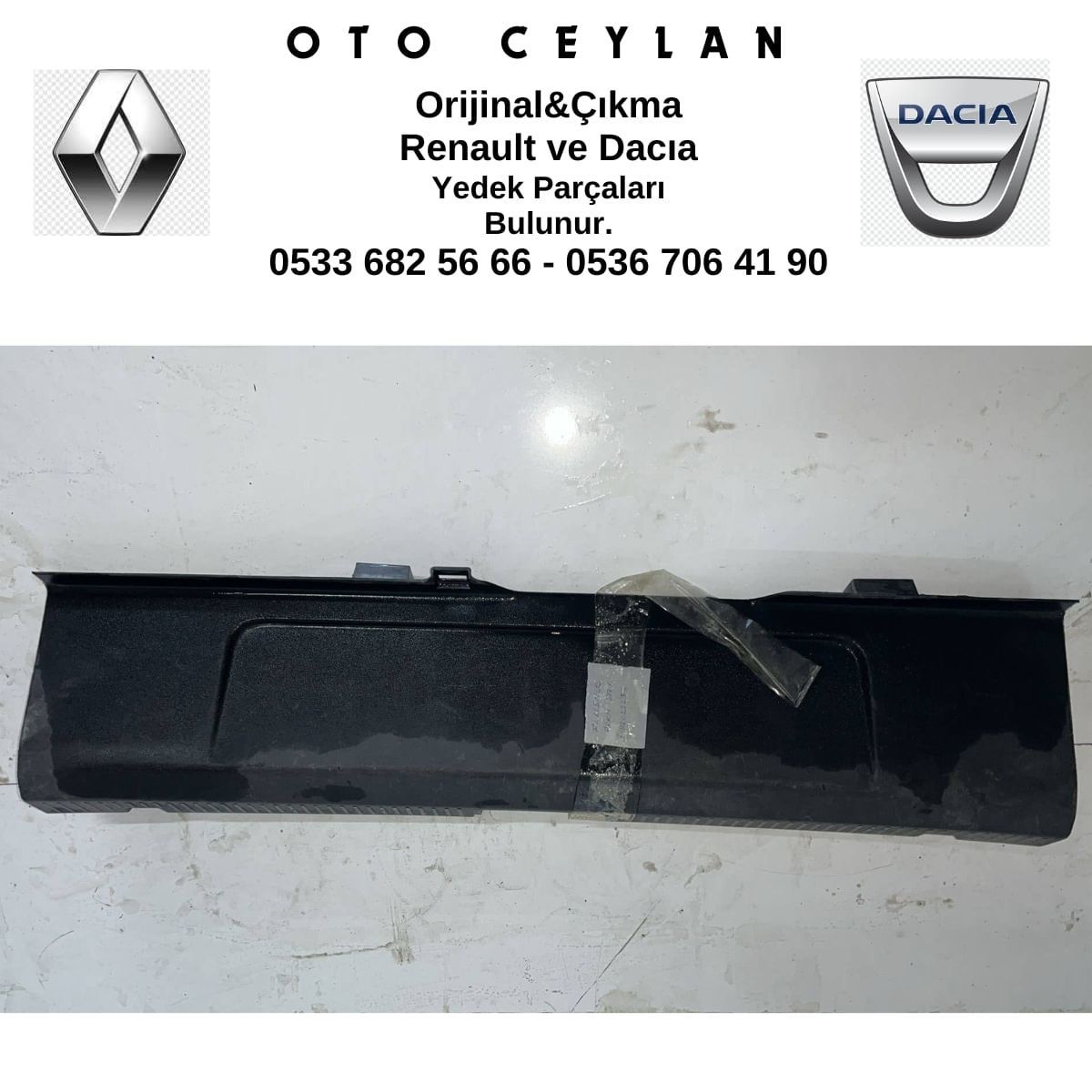 634140090 Fluence Arka Bagaj Eşik Kaplaması Çıkma Orjinal