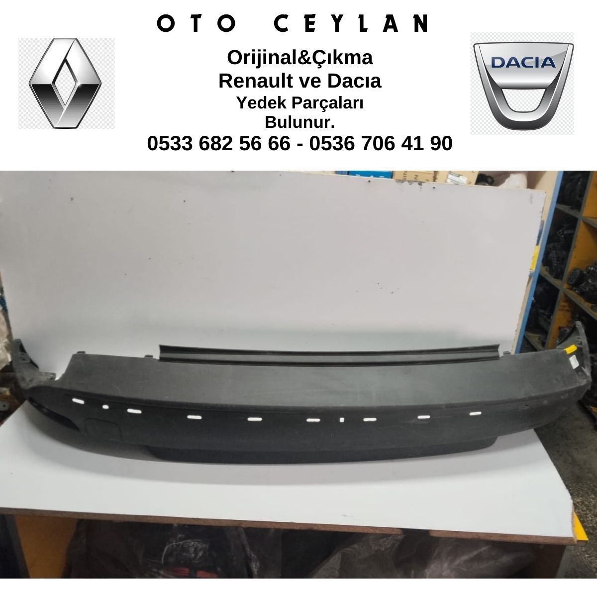 850228910R CLIO 4 ARKA TAMPON ALT GİYDİRME SIFIR ORİJİNAL