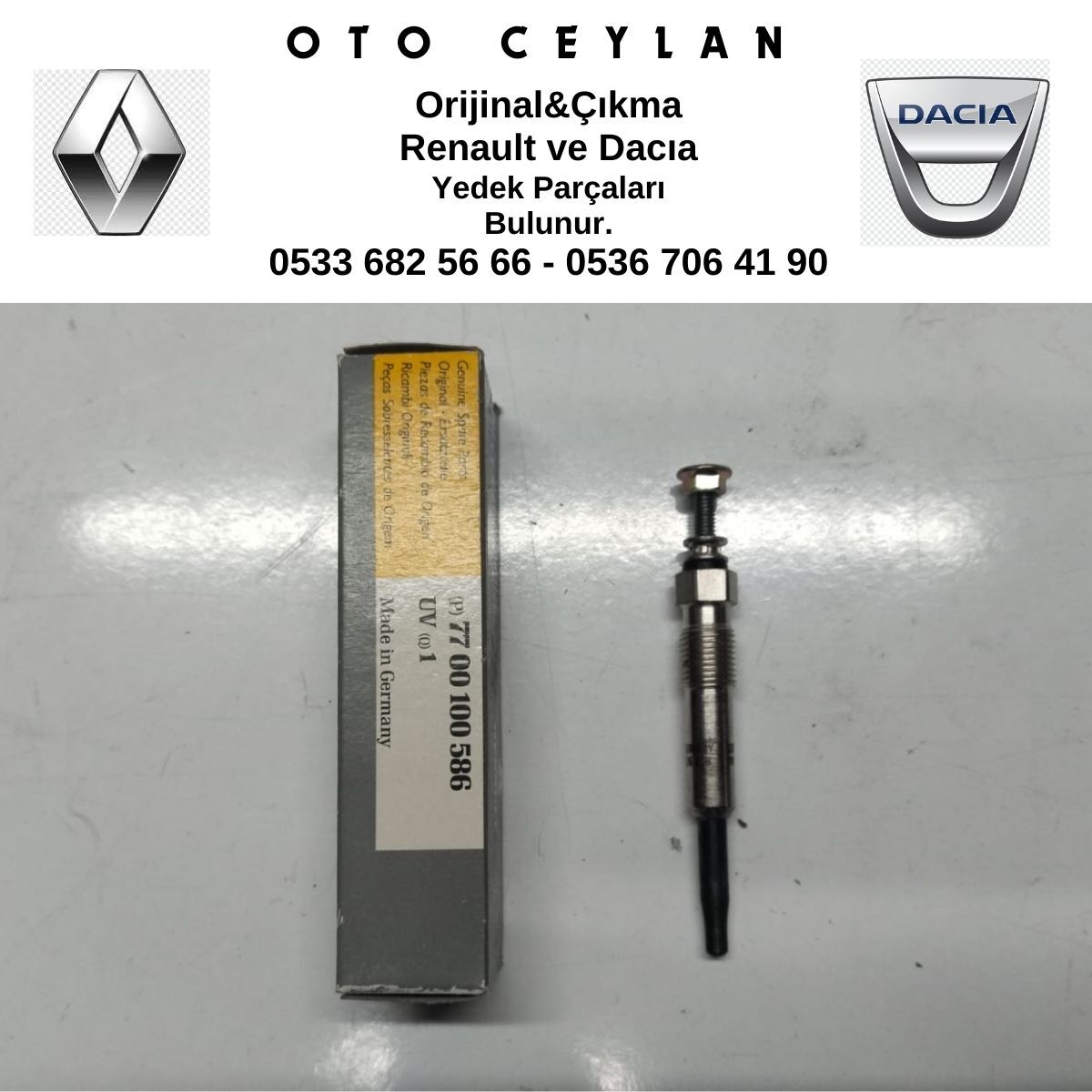 7700100586 MEGANE ISITMA BUJISI 1.9 TURBO F9Q