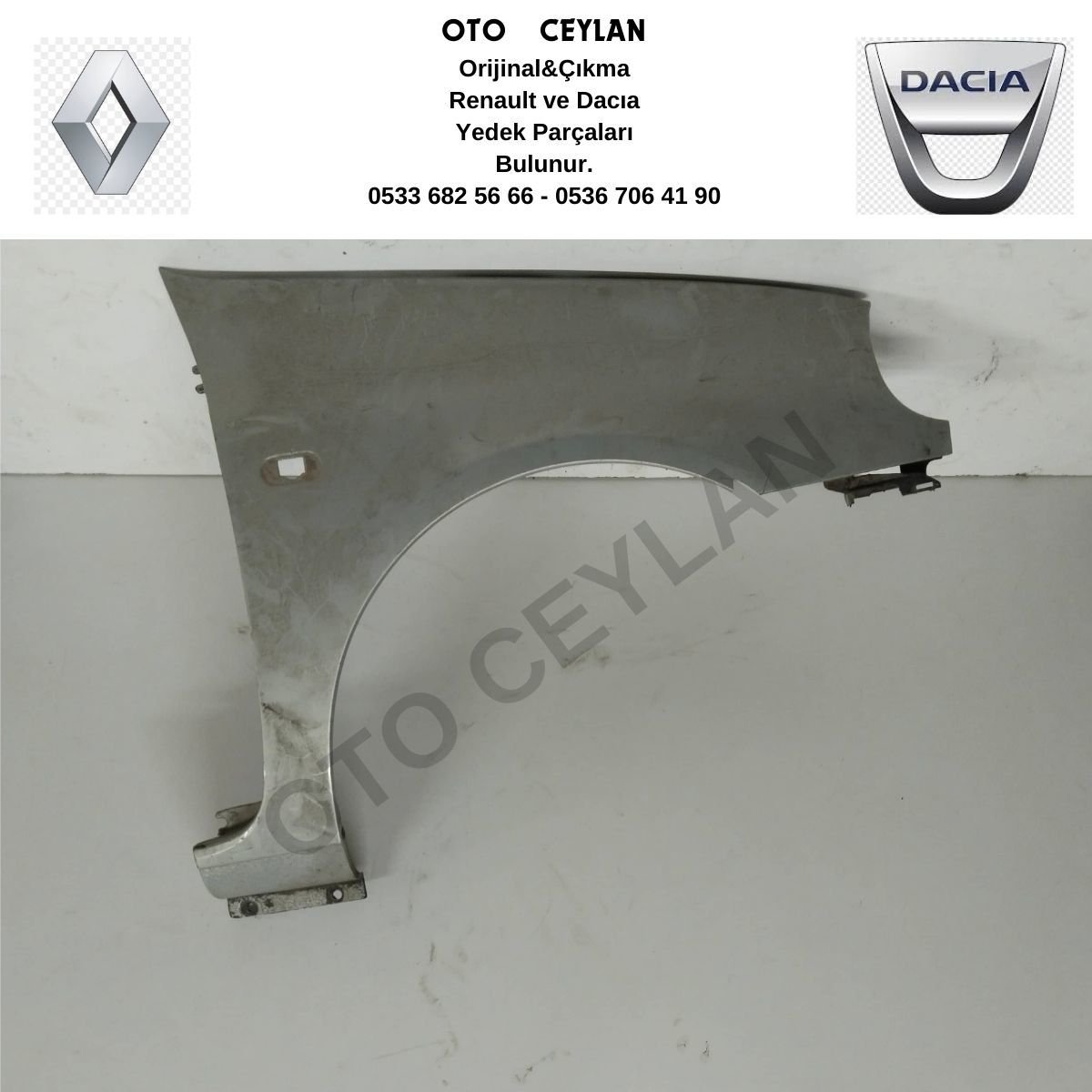 Clıo Sağ Ön Çamurluk çıkma Hatasız