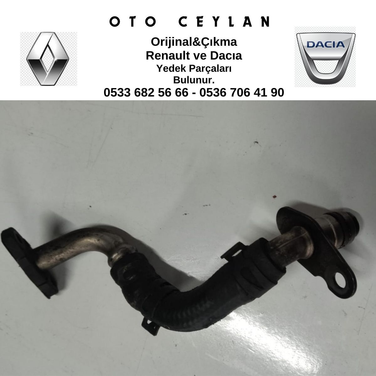 8200779378 MEGAN 3 TURBO YAĞ SOĞUTUCU HORTUMU ORİJİNAL ÇIKMA