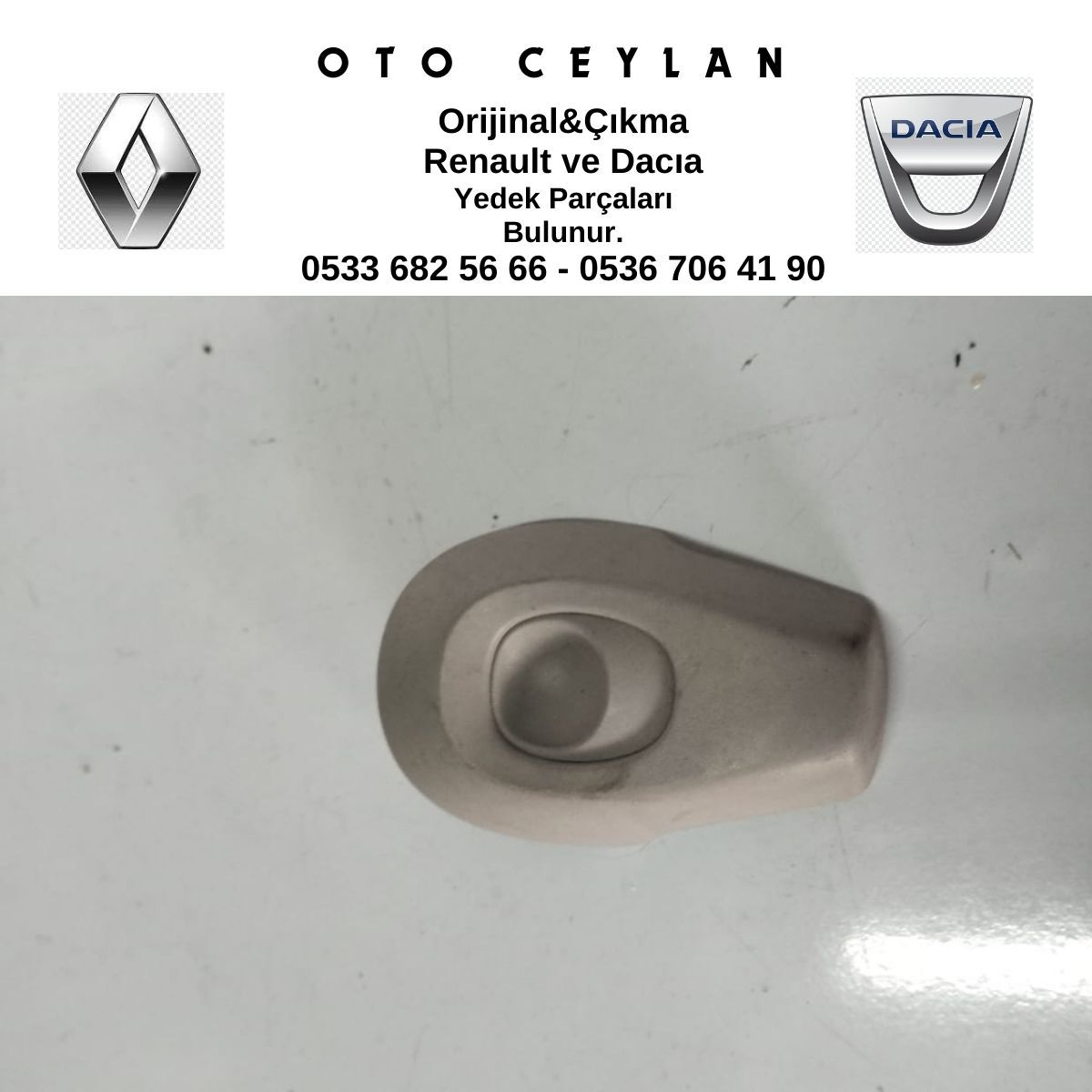 878250001R RENAULT EMNİYET KEMERİ YÜKSEKLİK AYAR BUTONU ÇIKMA ORİJİNAL