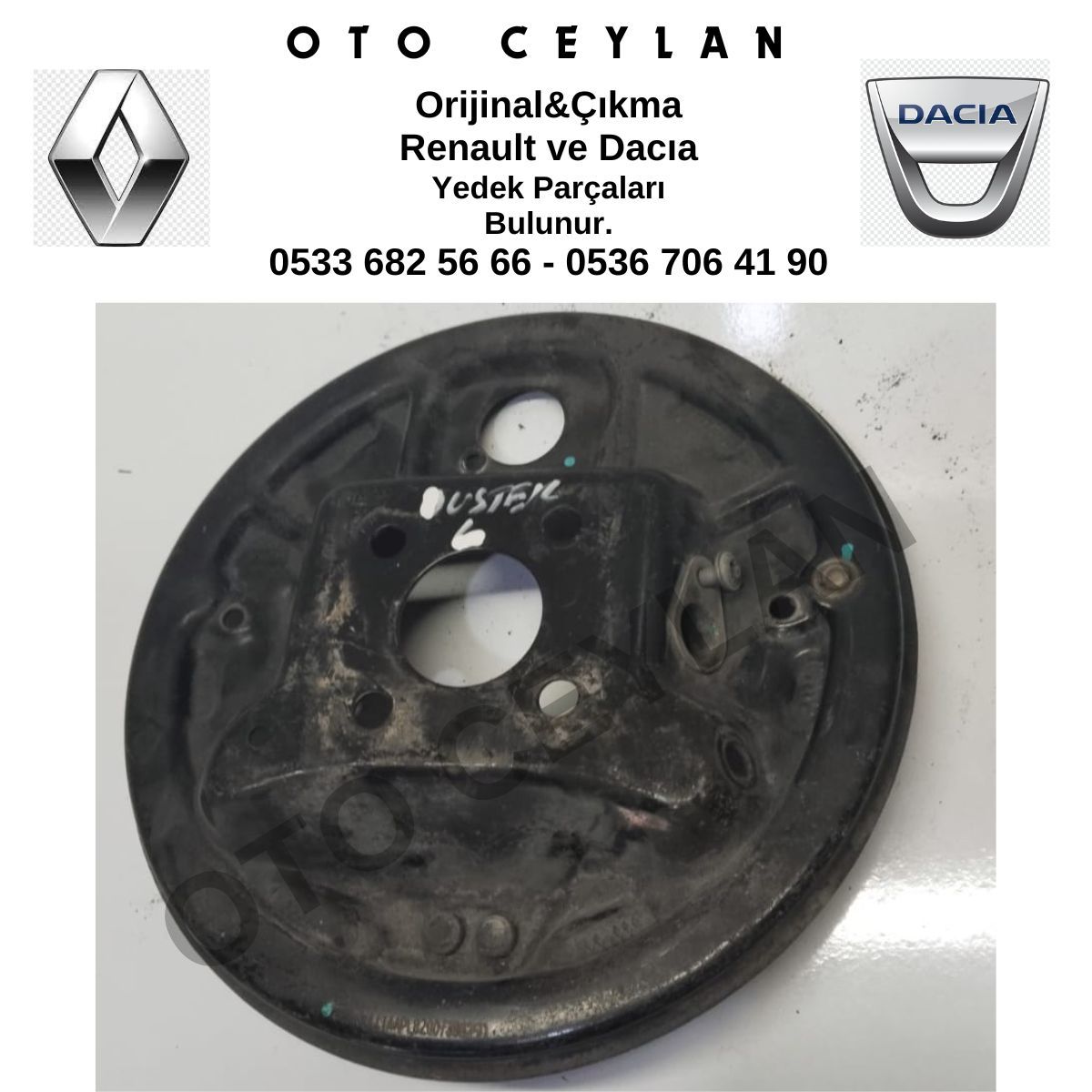 8200738625 Duster Captur Fren Pabucu Bağlantı Plakası Sol Arka Orijinal Çıkma