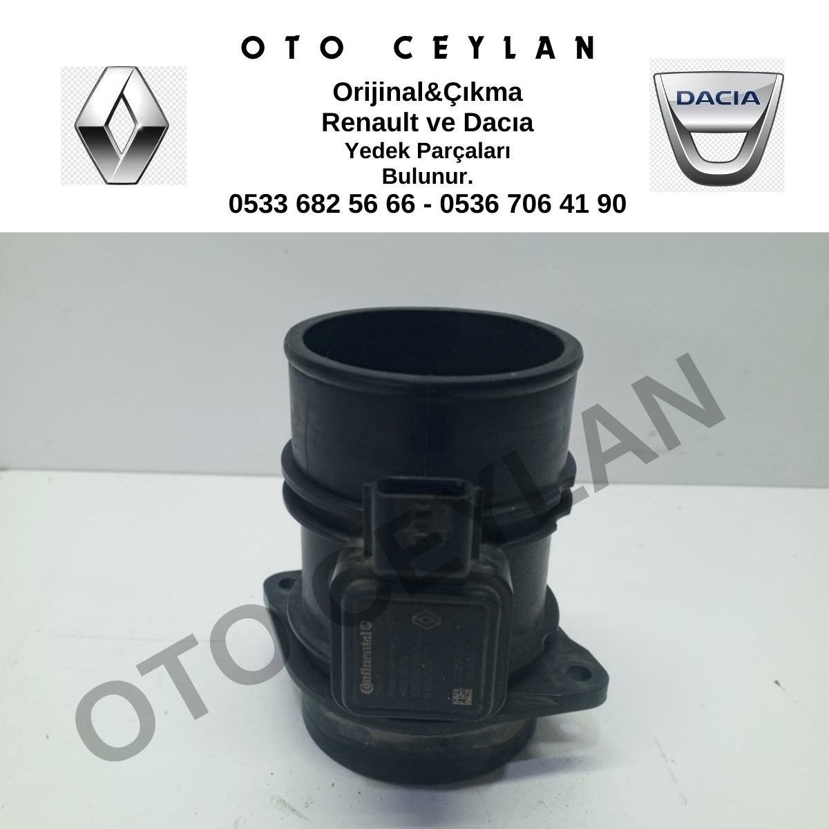 8200682558 Megane 3 Fluence Duster Hava Filtre Debimetresi Orijinal Çıkma