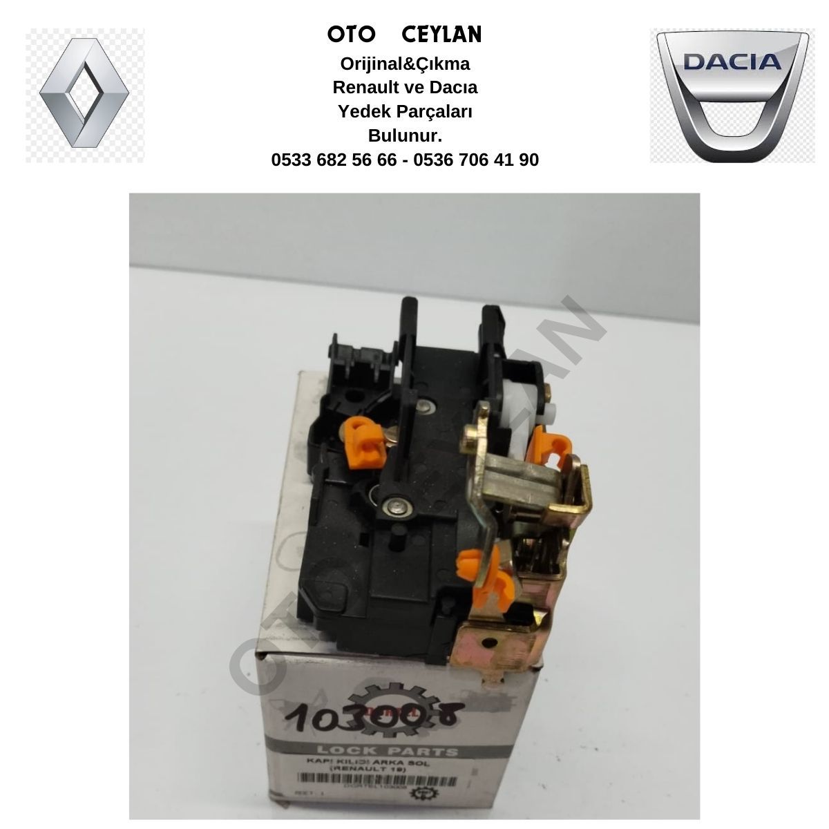 DORTEL 103008 R.19 Sol Arka Kapı Kilidi Sıfır Yerli Üretim