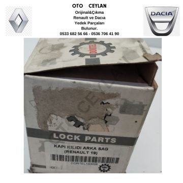 DORTEL 103006 R.19 Sağ Arka Kapı Kilidi Sıfır Yerli Üretim