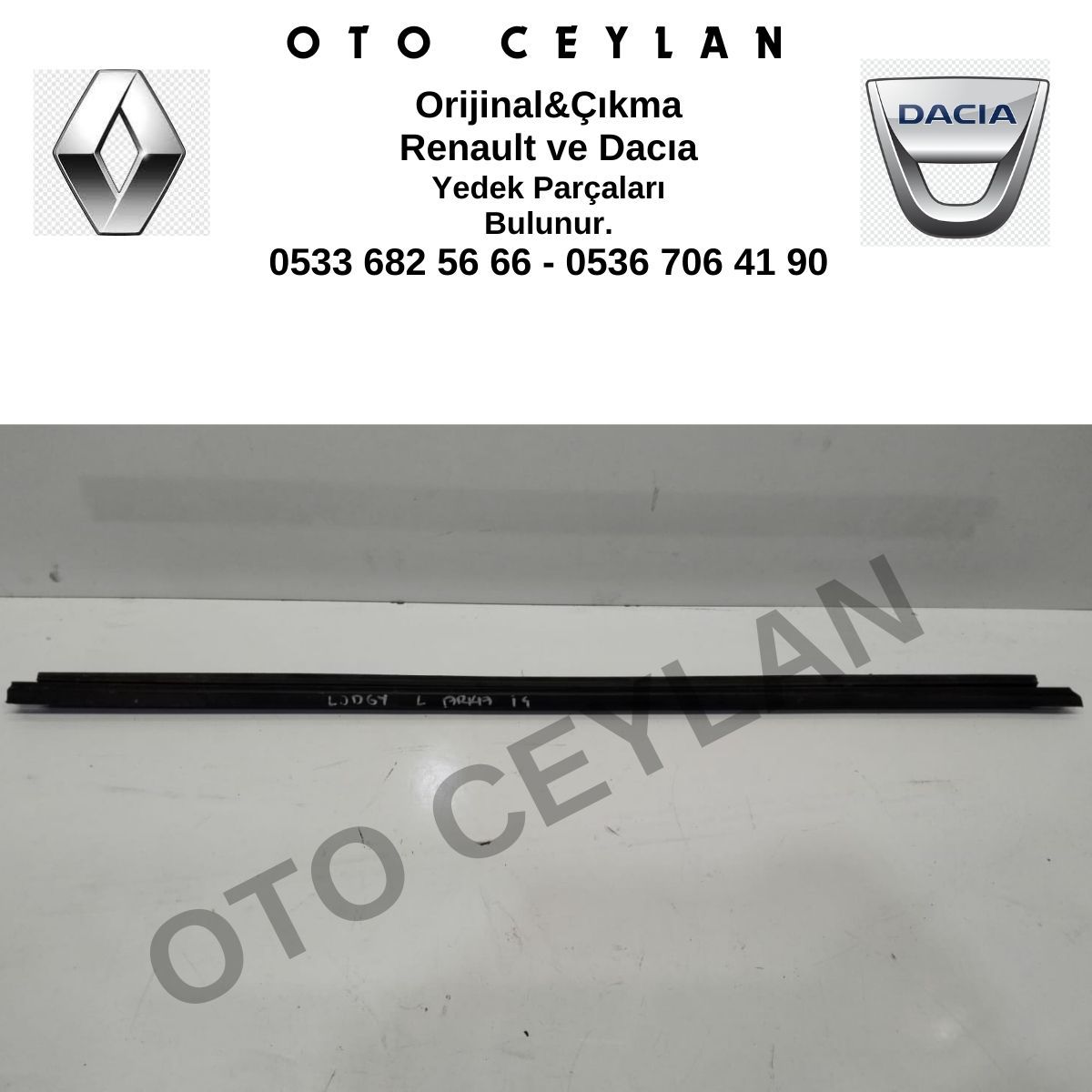 828355919R Dacia Lodgy Sol Arka Kapı İç Fitil Orijinal Çıkma