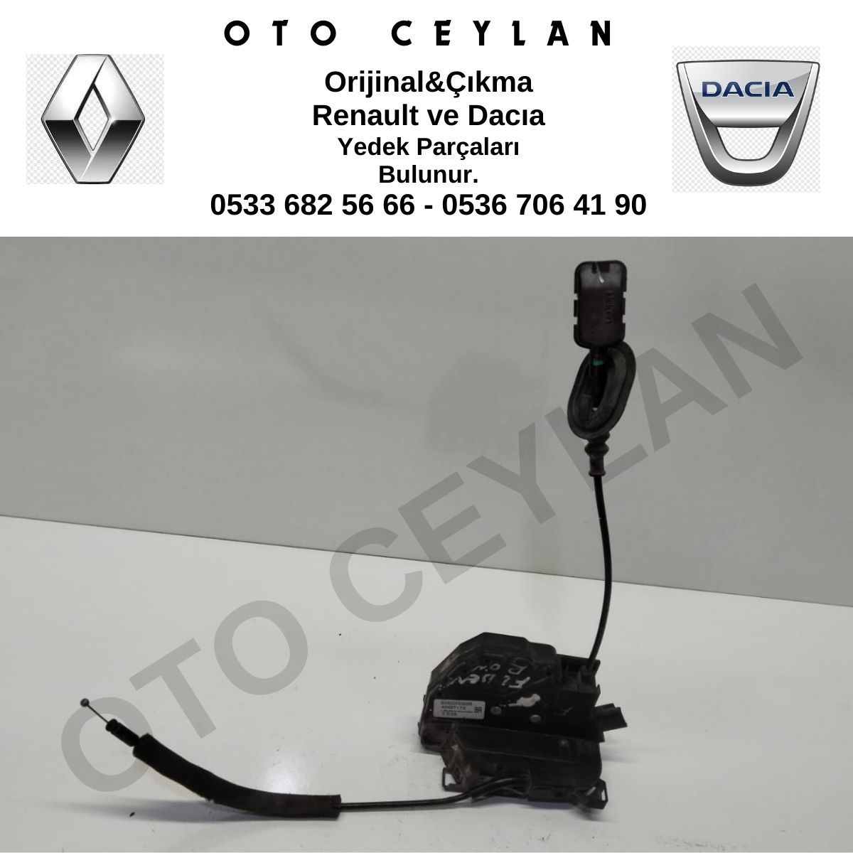 805020022R Fluence Sağ Ön Kapı Kilidi Orjinal Çıkma