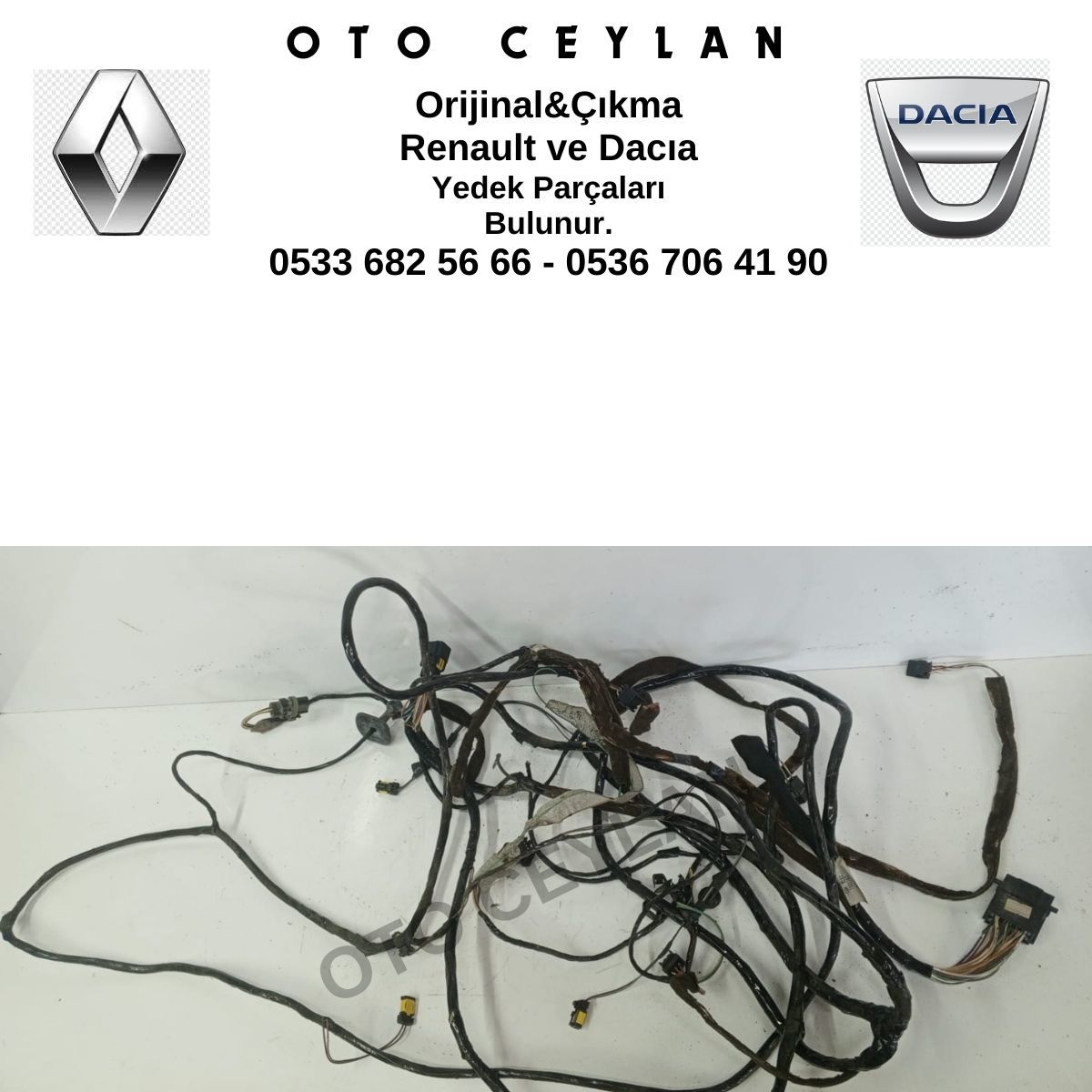 8200028795 Megane Sol Arka Kablo Demet Orijinal Çıkma