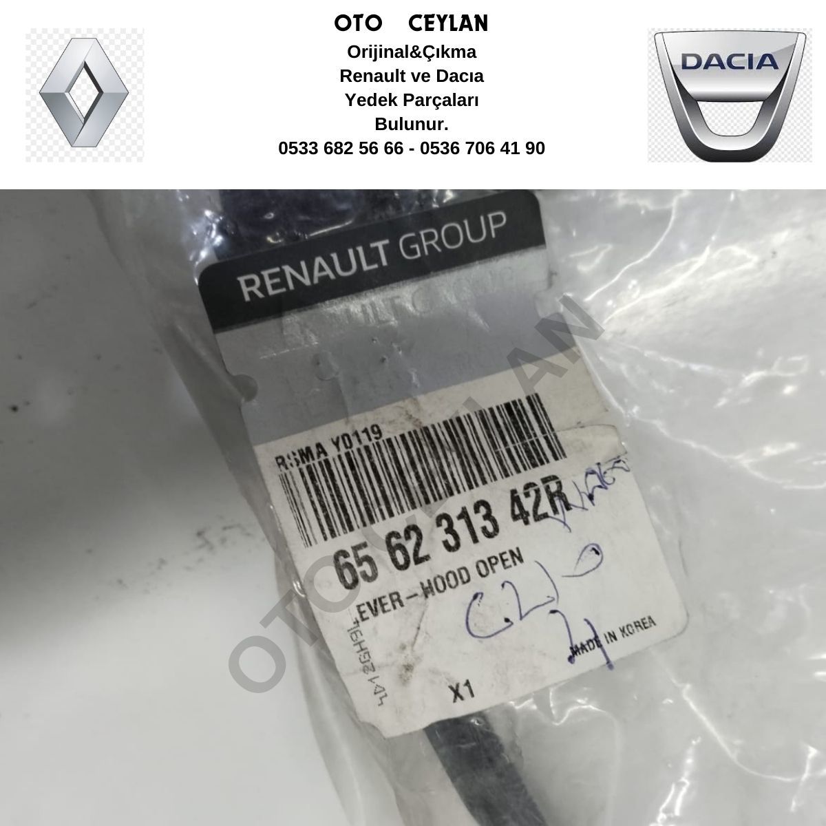 656231342R Clıo IV Kaput Emniyet Mandalı Orijinal Sıfır