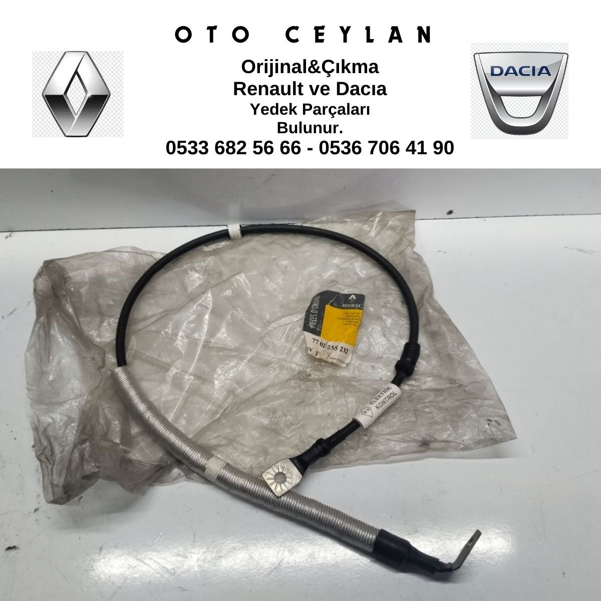 7702255232 MEGANE POZITIF AKÜ KABLOSU ÇIKMA