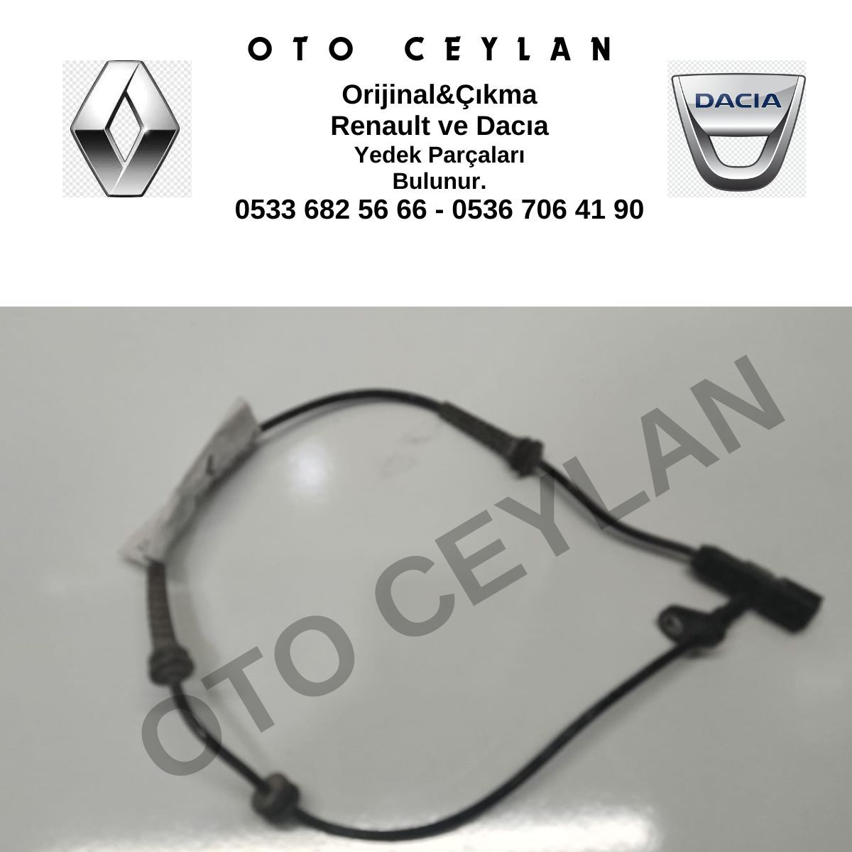 479104949R Sandero 3 Taliant Ön ABS Sensörü Kablosu Orijinal Çıkma