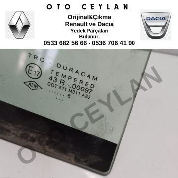 822621008R Symbol Sağ Arka Kelebek Camı Orijinal Çıkma