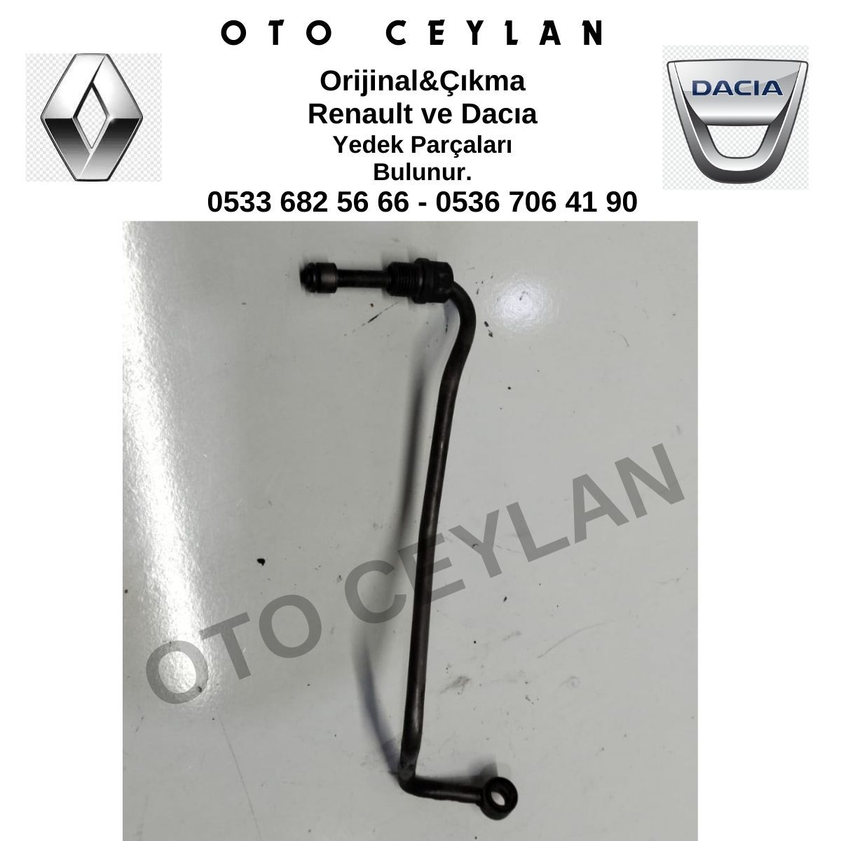 Renault Turbo Yağlama Borusu Orijinal Çıkma