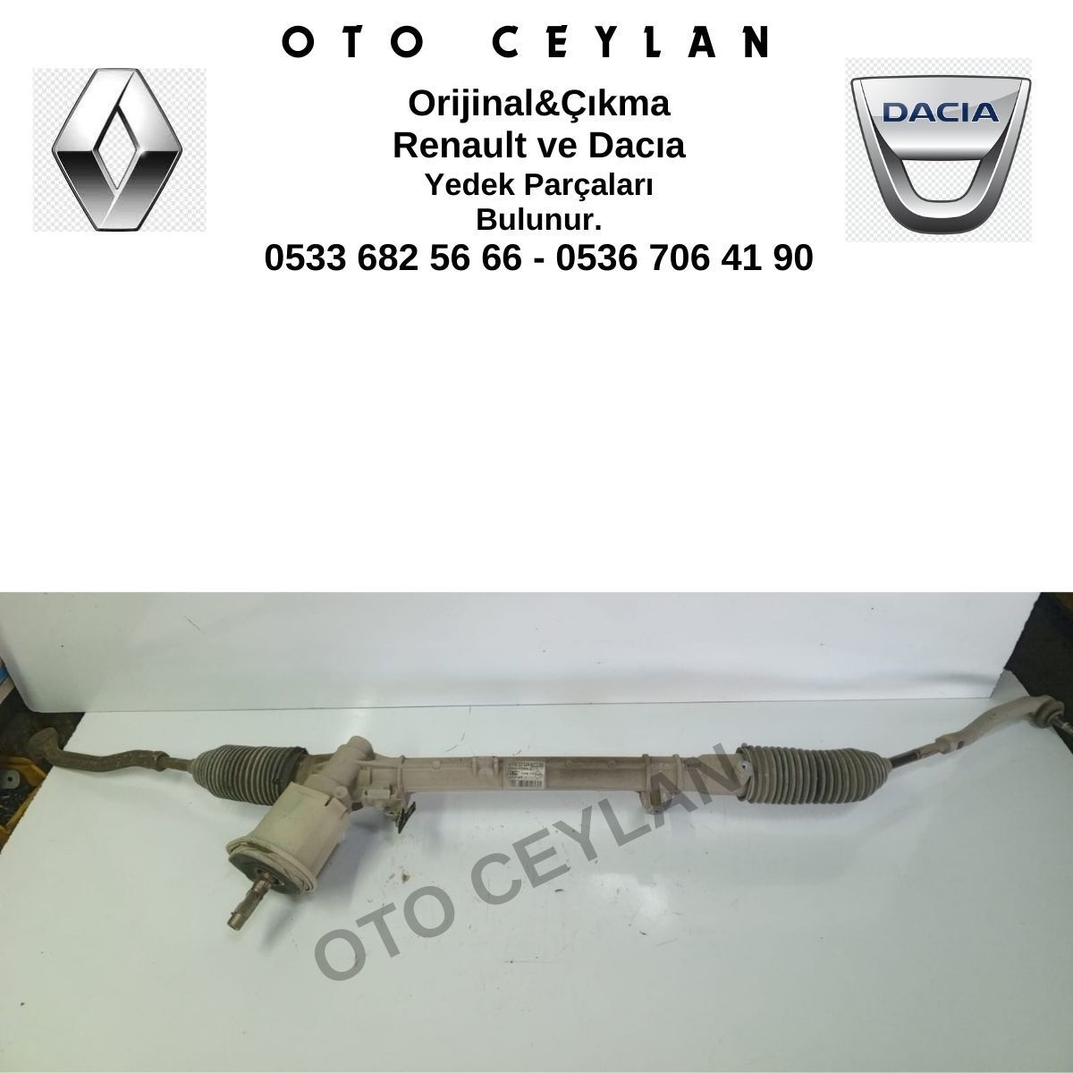 490010058R Megane 3 Direksiyon Kutusu Orijinal ÇIKMA