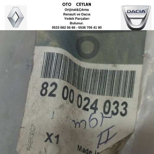 8200024033 Fluence Torpido İç Lambası Çıkma Orijinal