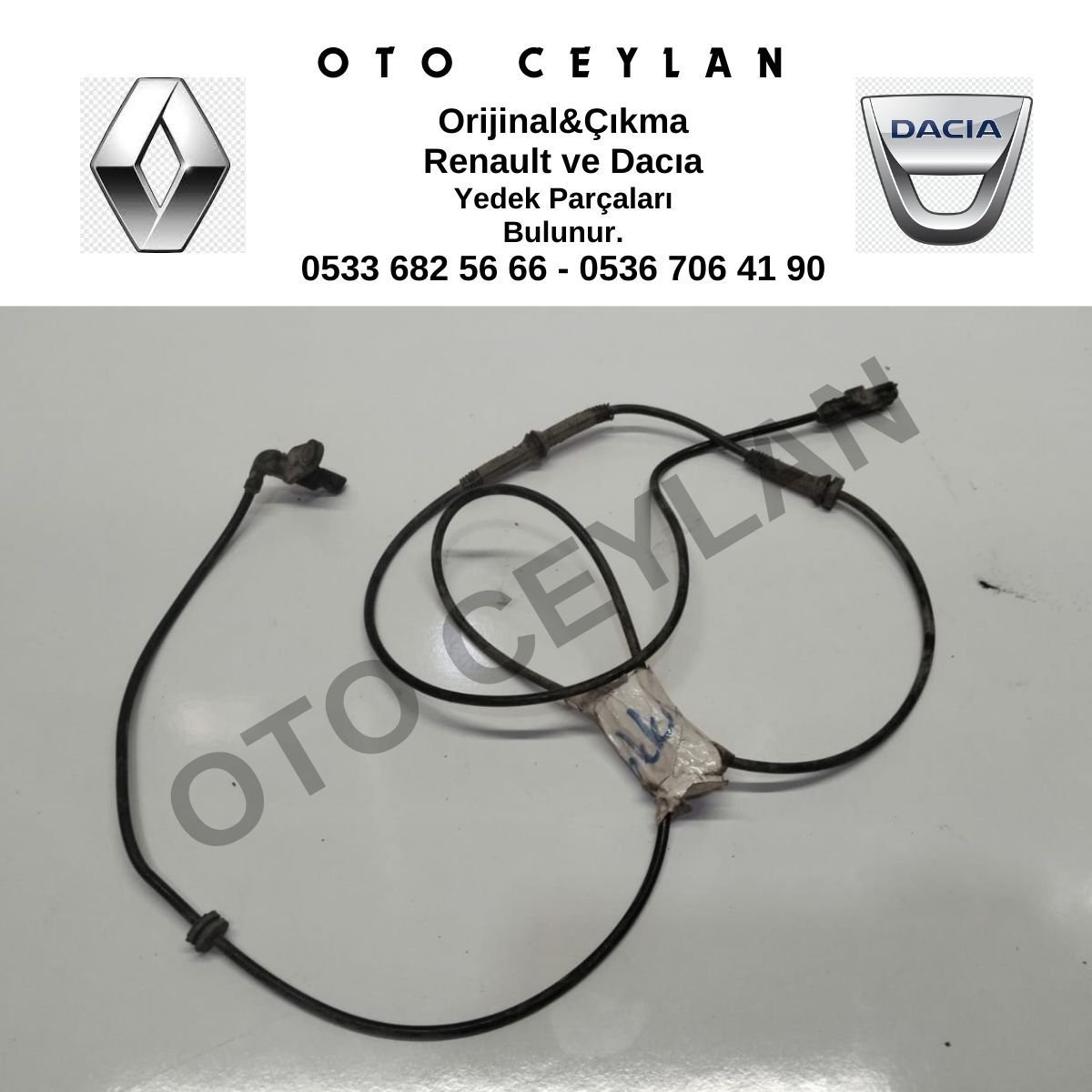 479001221R Dokker Arka Sağ ABS Kablosu Sensörü (2013 2020) Orijinal Çıkma