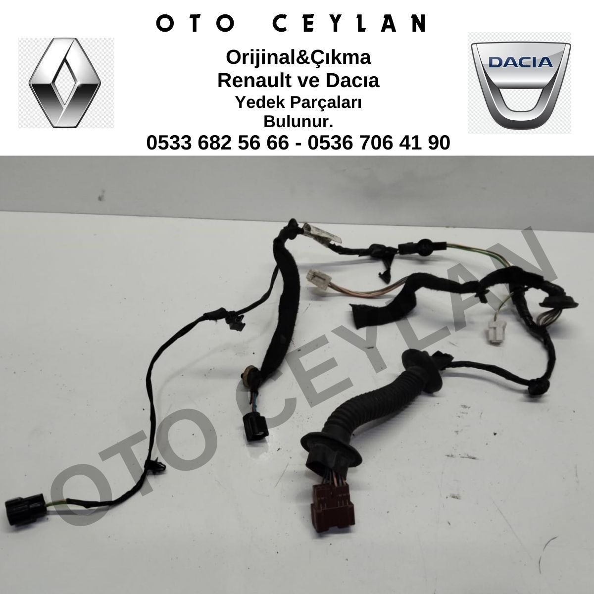 241263940R Dacia Logan Sandero Arka Kapı Kablosu Orijinal Çıkma