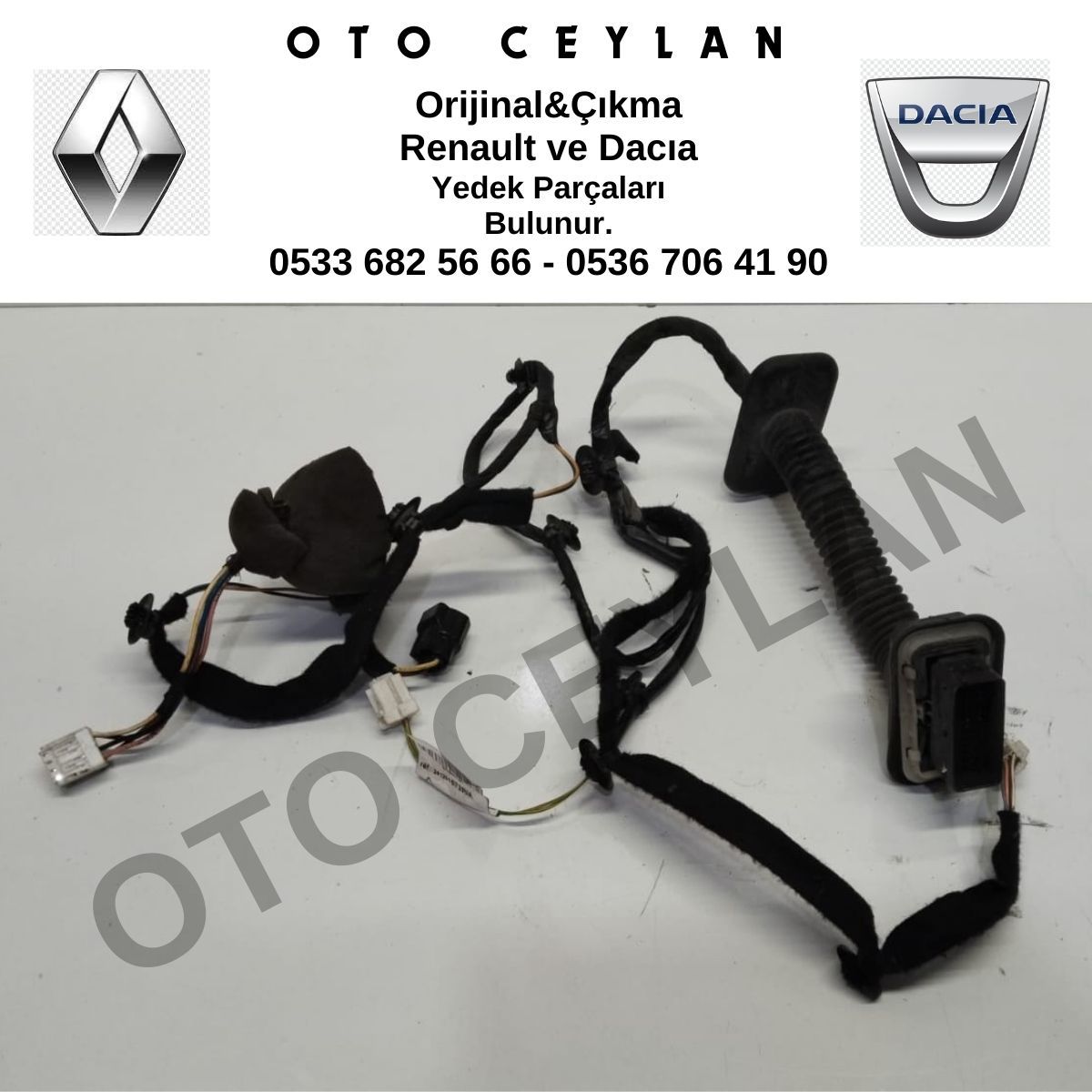 241251572R Dacia Lodgy Sağ Ön Kapı Tesisatı Orijinal Çıkma