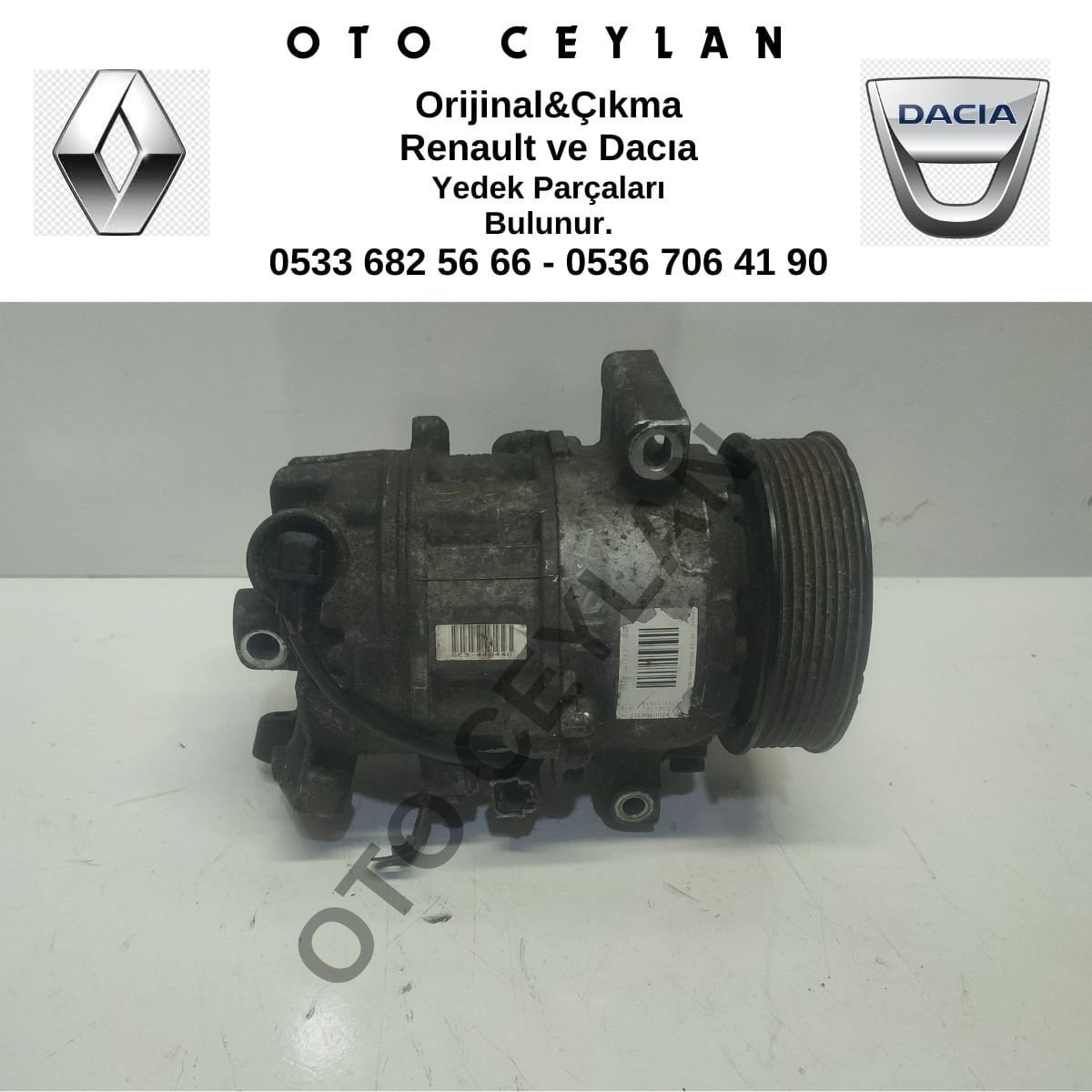 8200958328 Megan 3 Scenıc 3 Klima Kompresörü Çıkma Orijinal