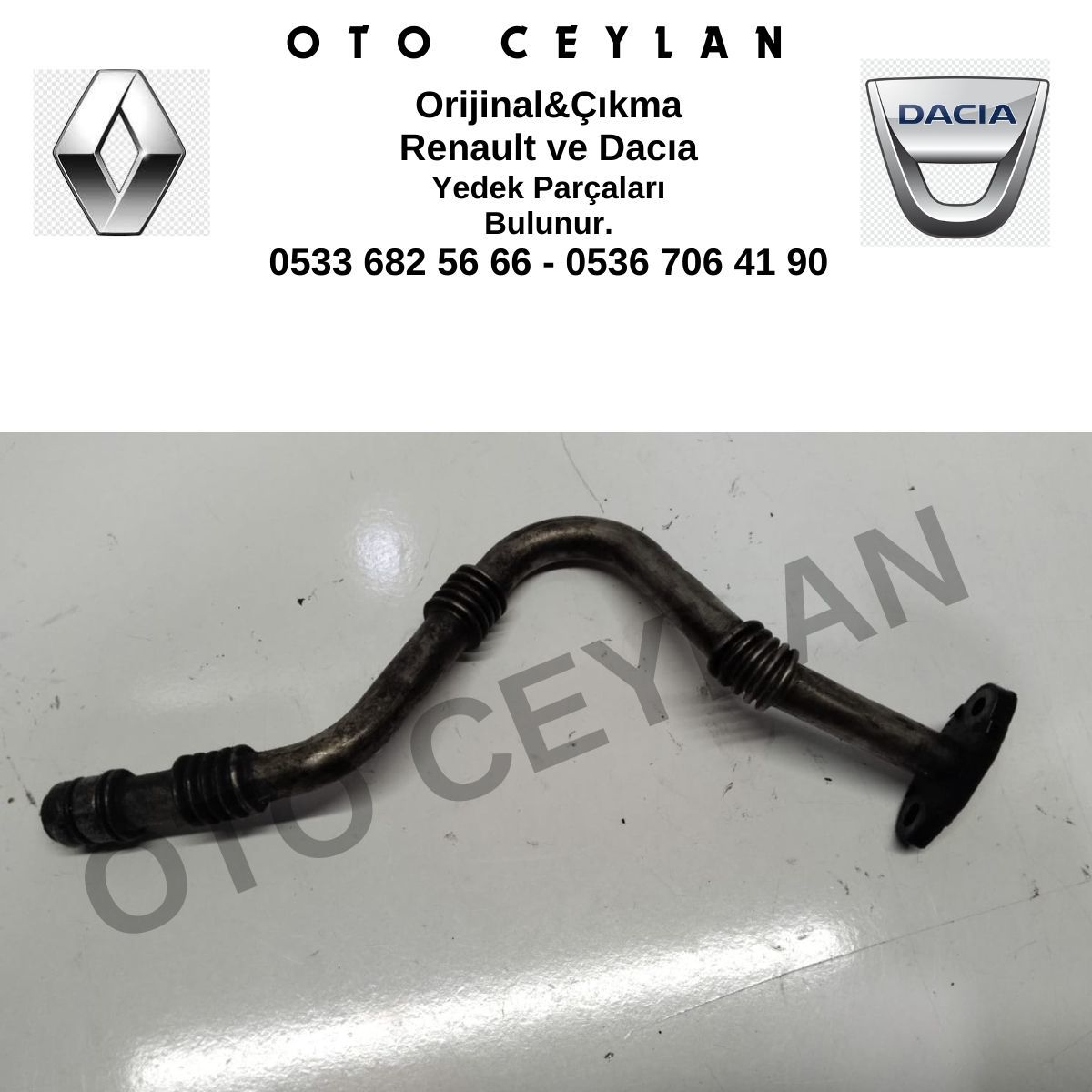 Renault Turbo Yağlama Borusu Orijinal Çıkma