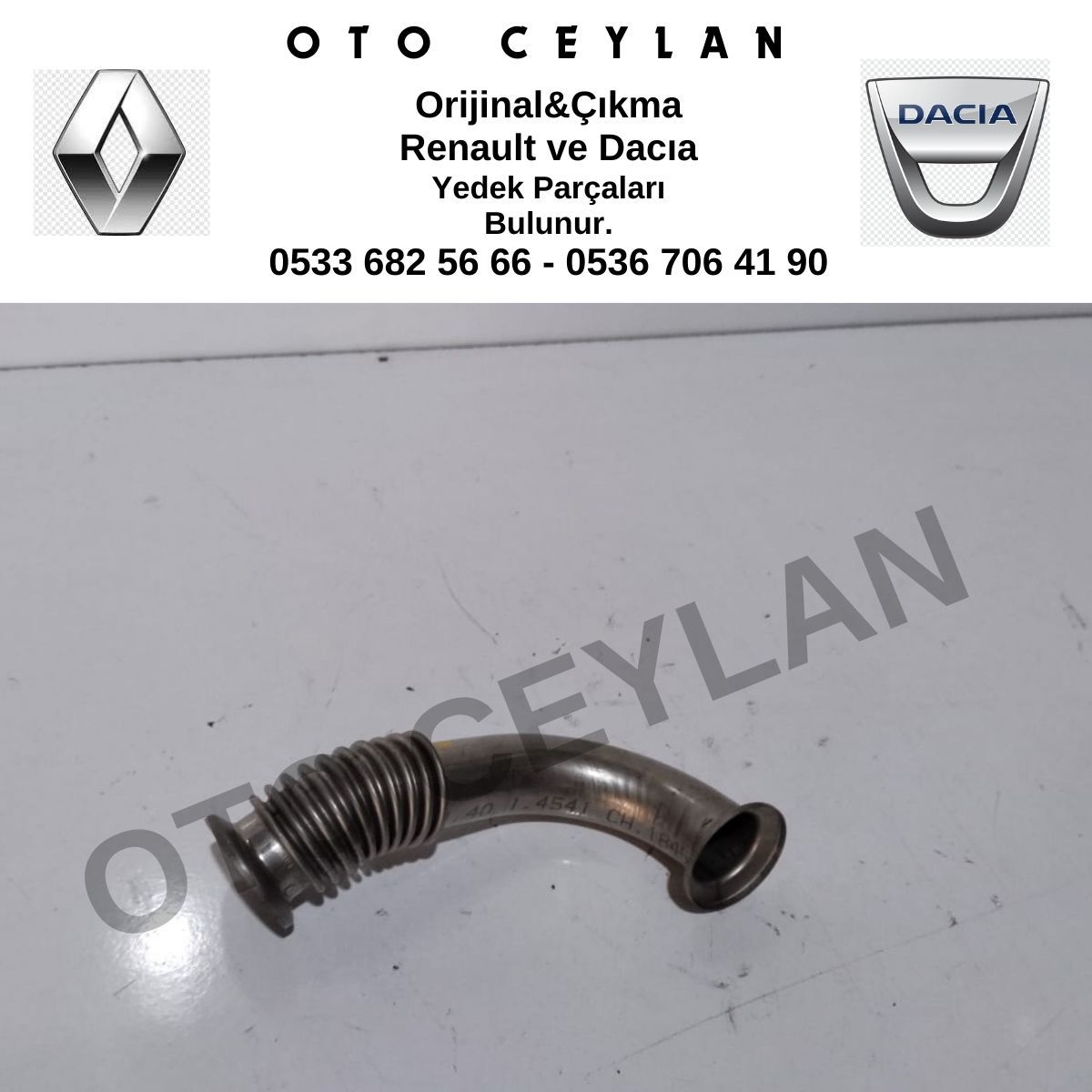 7700111521 Trafic 2 Laguna 2 1.9 Dci F9Q Egzoz Manifoldu Gaz Borusu Sıfır Orijinal