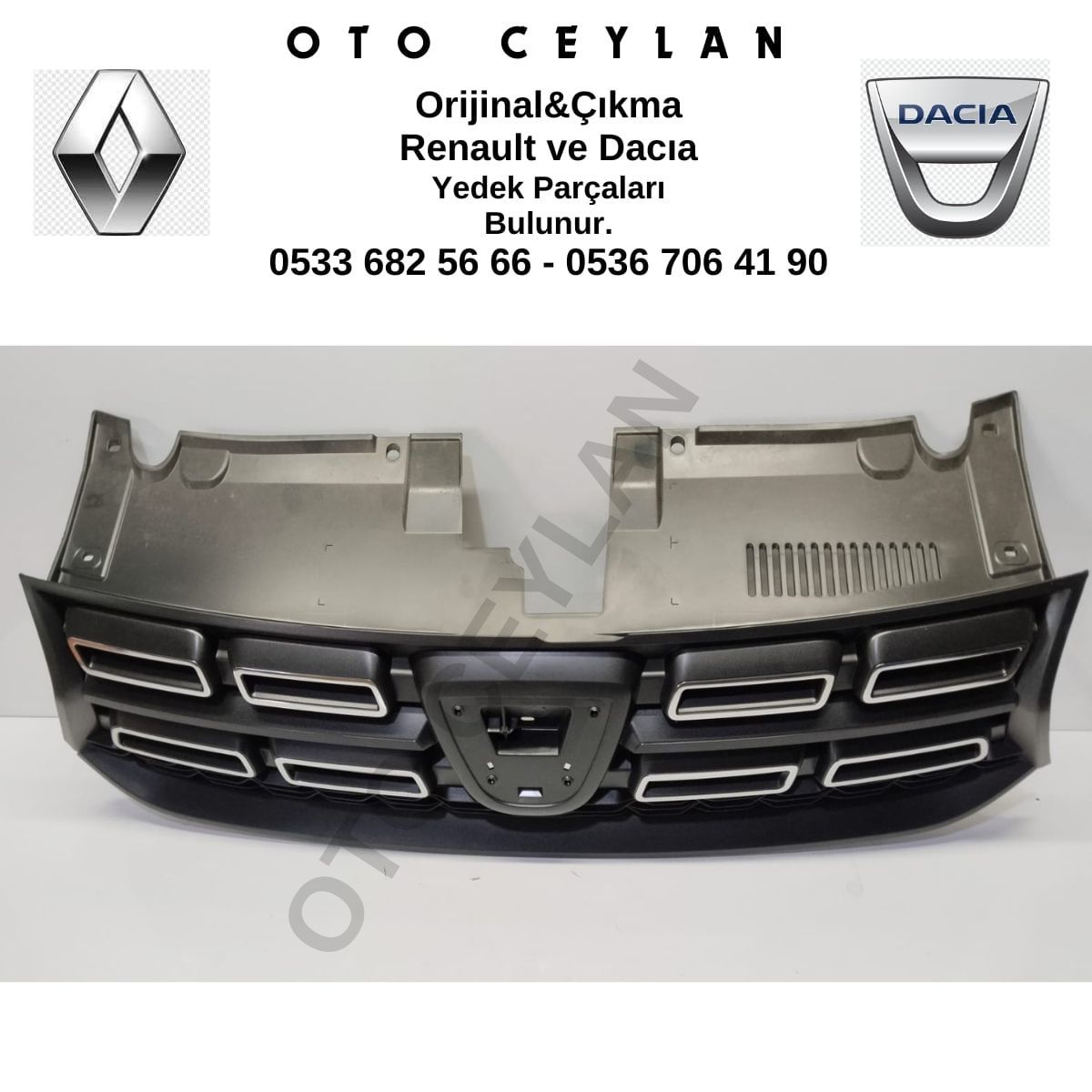 623108072R Sandero Ön Panjur Krom Çıtalı Orijinal