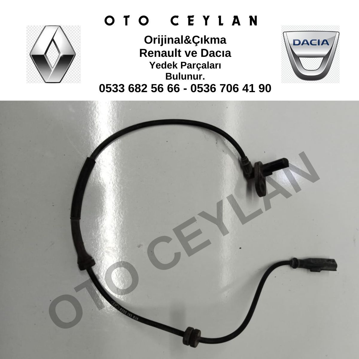 8200195828 479000735R Clio 3 Modus Sol Arka ABS Kablosu Sol Sensörü (2004 2012) Orijinal Çıkma