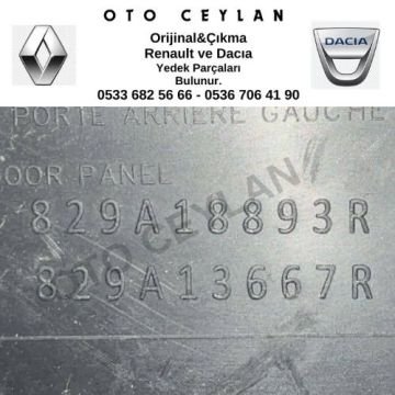 829A18893R Duster Sol Arka Kapı Döşemesi Çıkma Orjinal