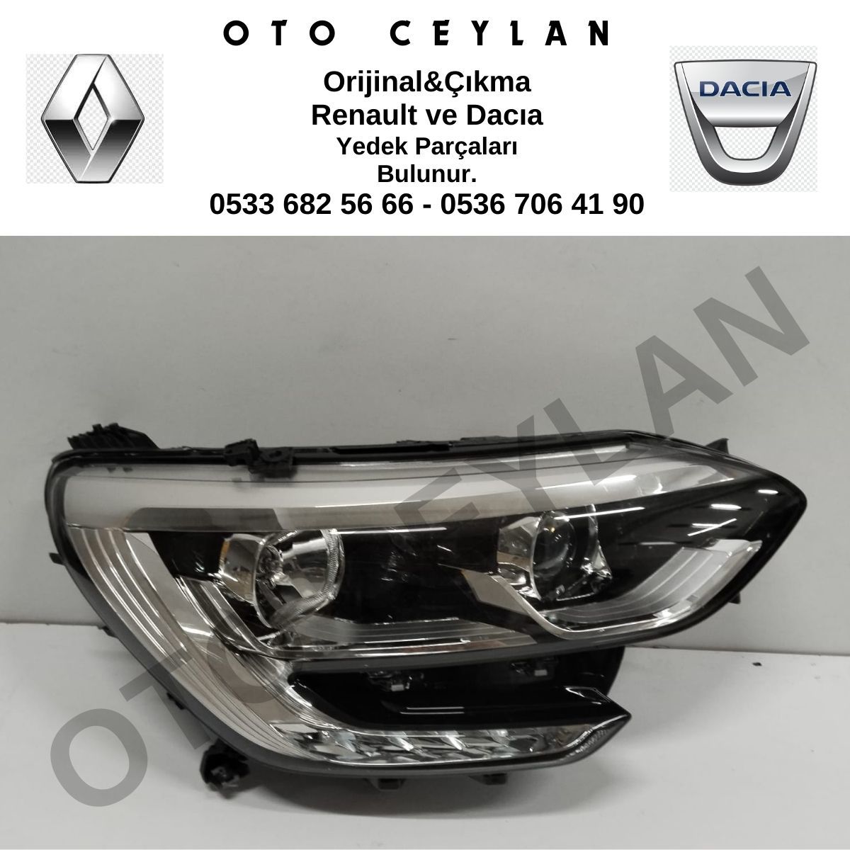 260106827R Megane 4 Sağ Far Sıfır Orjinal hafif hatalı