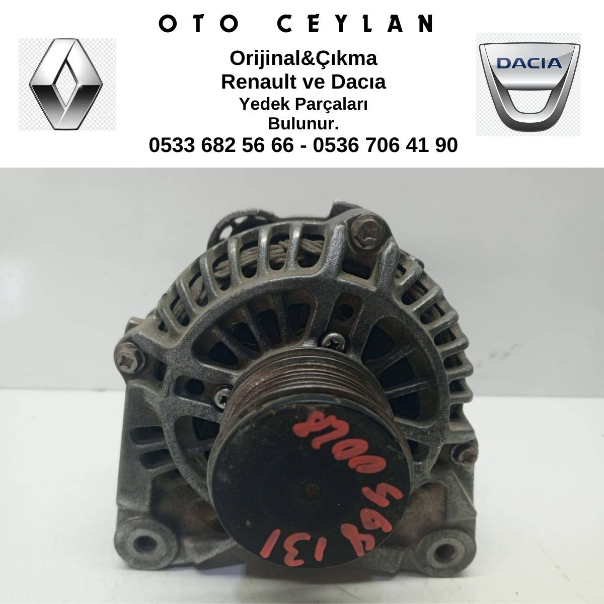 8200468131 Megan 2 Scenıc 2 Şarz dinamosu Çıkma Orijinal
