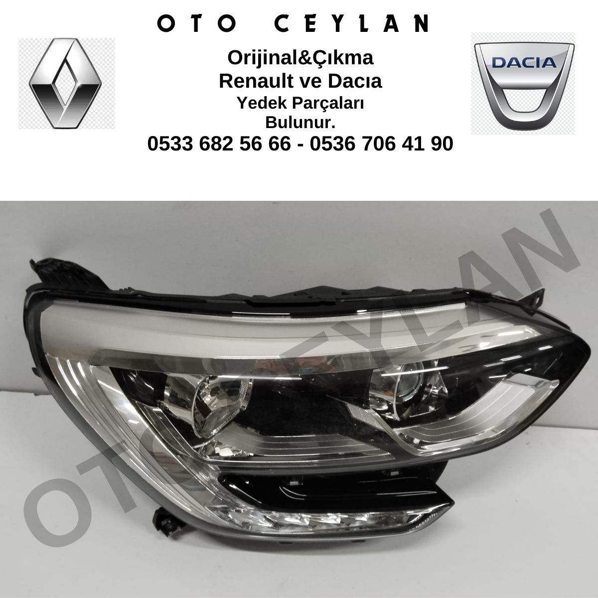 260106827R Megane 4 Sağ Far Sıfır Orjinal Hafif Hatalı