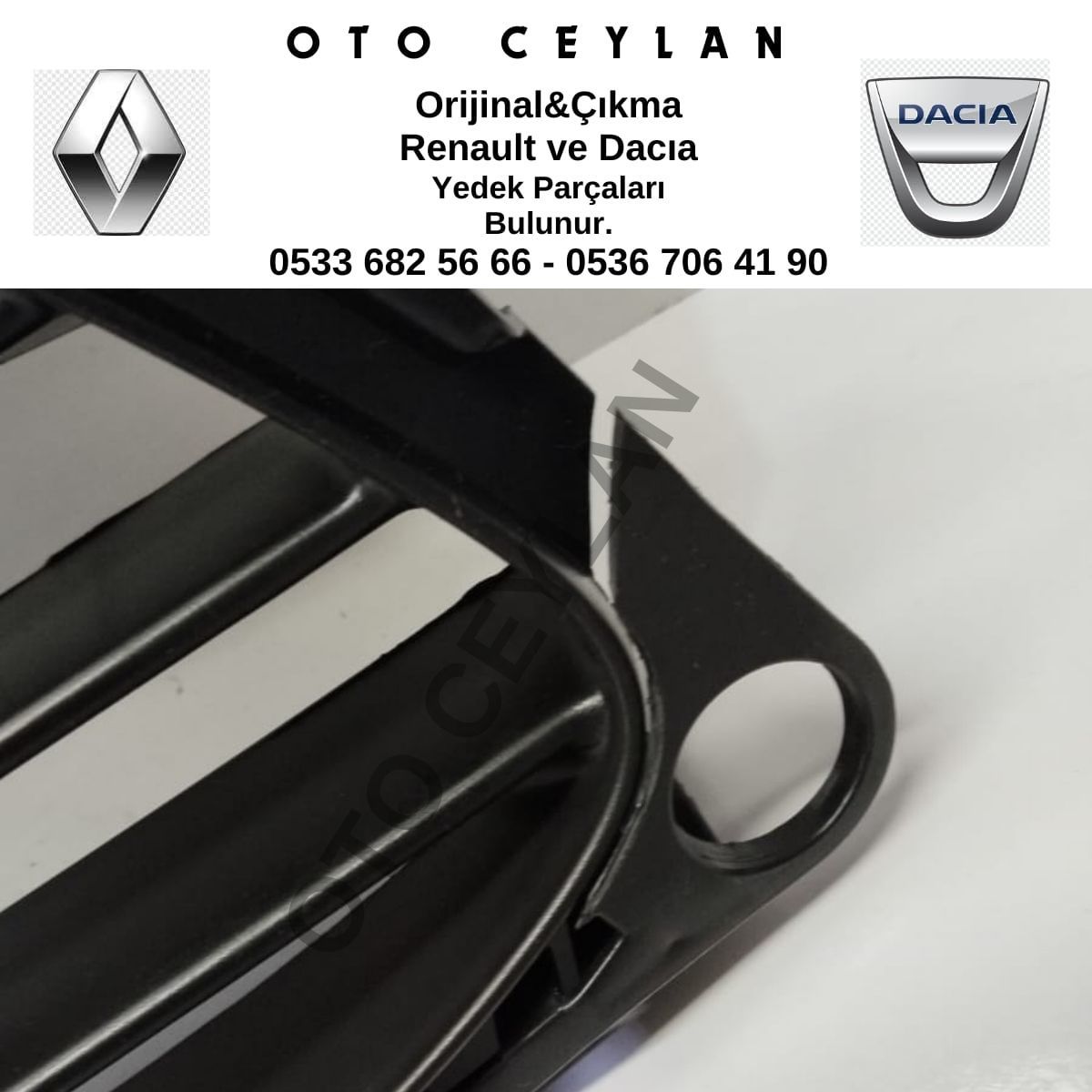 622545428R Fluence Ön Tampon Izgarası Orijinal (Hafif hatalı)