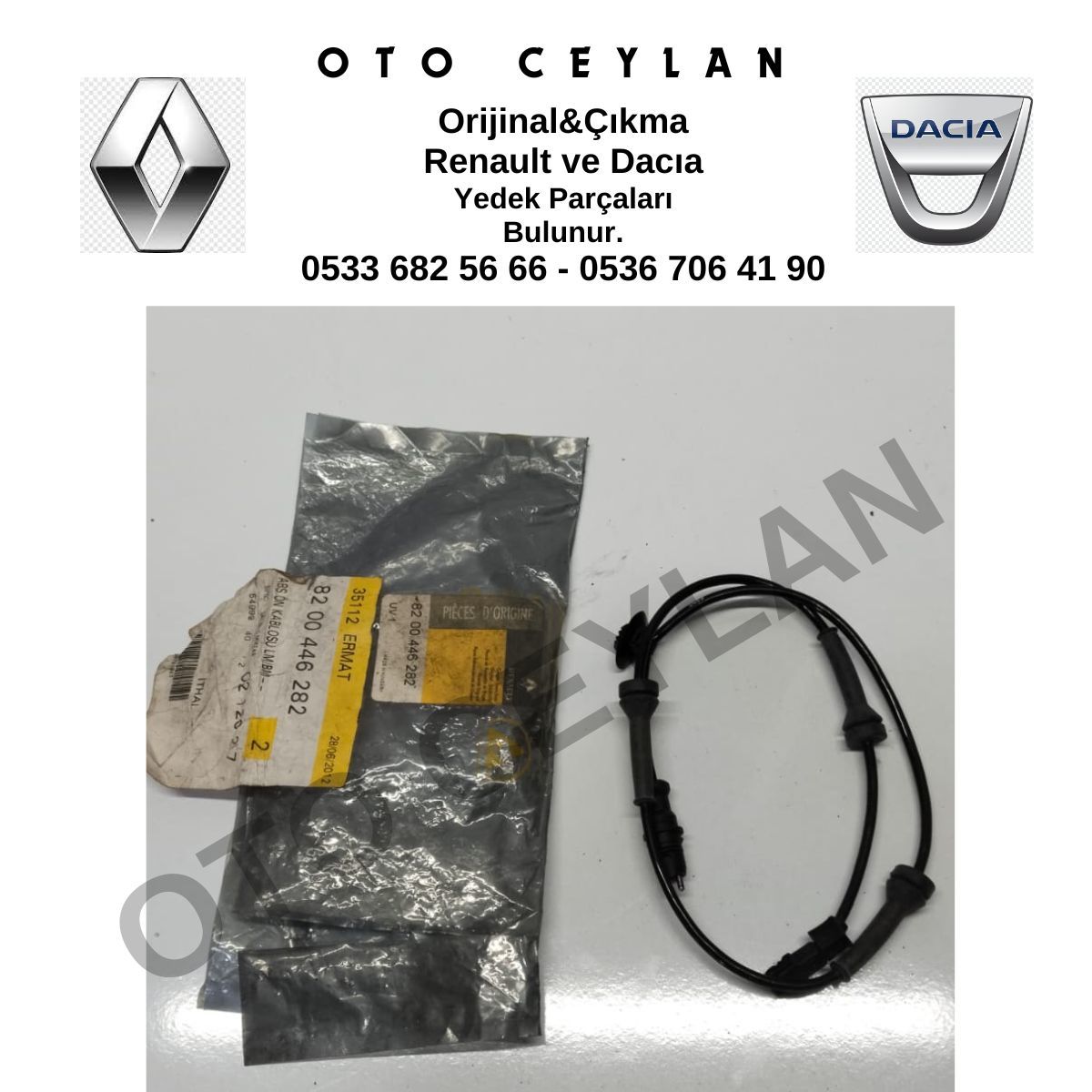 8200446282 Megane 2 Ön ABS Kablosu Sıfır Orijinal