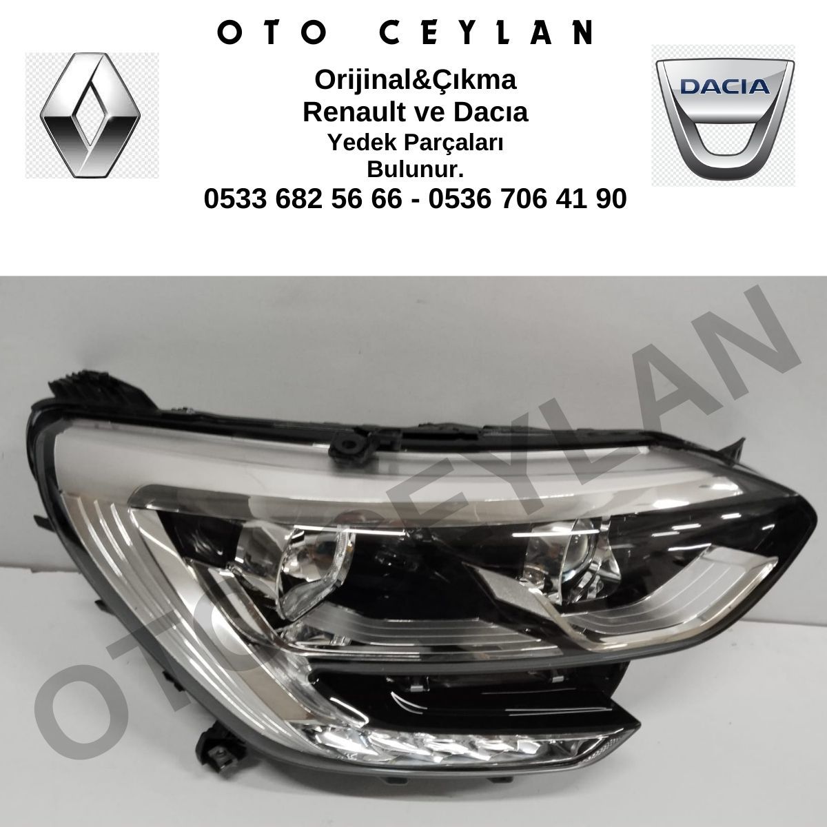 260106827R Megane 4 Sağ Far Sıfır Orjinal Hafif Hatalı