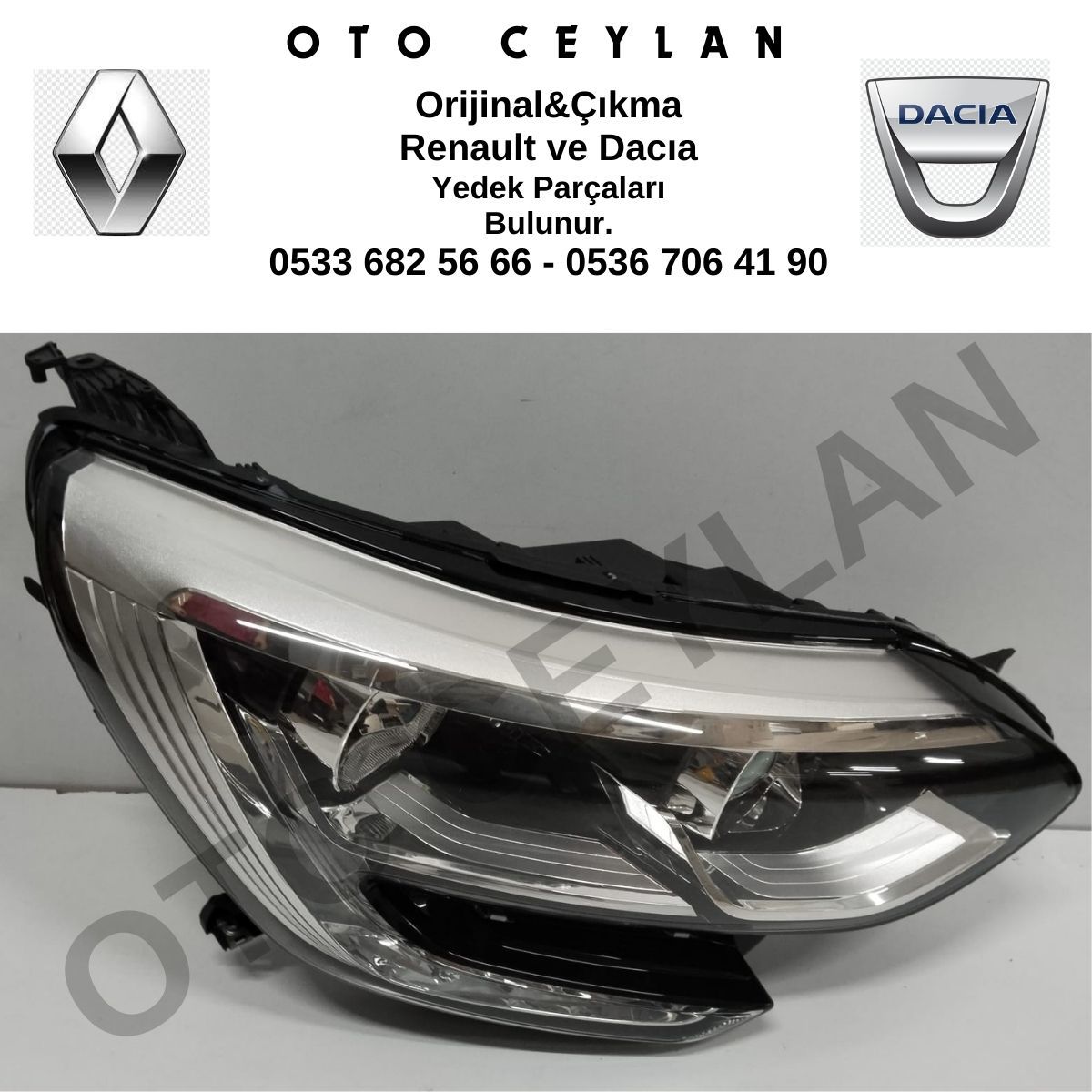 260106827R Megane 4 Sağ Far Sıfır Orjinal Hafif Hatalı