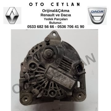 8200100907 Clio 2 Megane 2 Alternatör Şarj Dinamosu Çıkma Valeo Marka