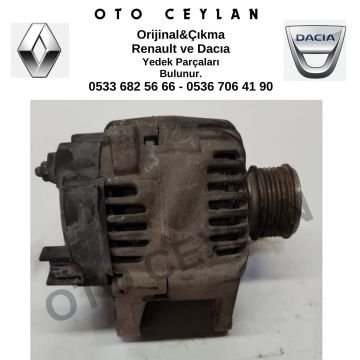 8200100907 Clio 2 Megane 2 Alternatör Şarj Dinamosu Çıkma Valeo Marka