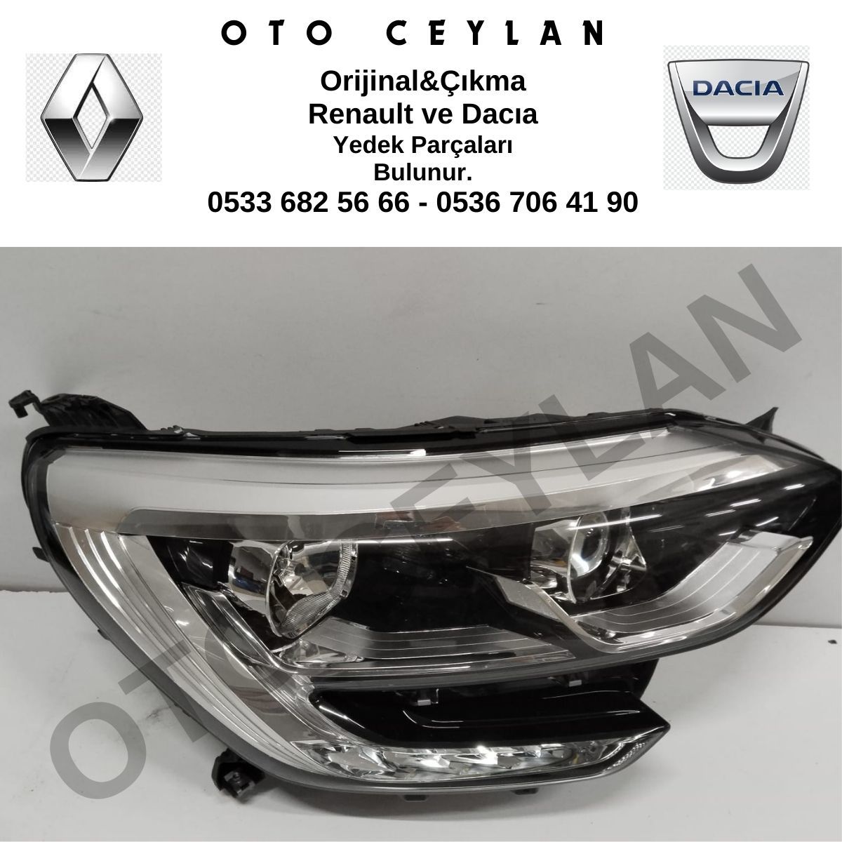 260106827R Megane 4 Sağ Far Sıfır Orjinal Hafif Hatalı