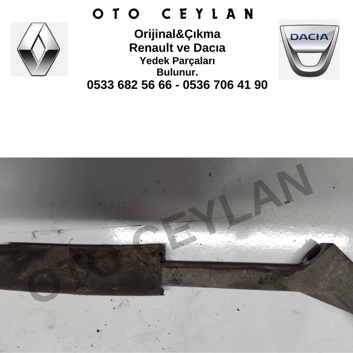 8200122051 Fluence Megane 2 Alternatör Destek Mili Çubuğu Orijinal Çıkma