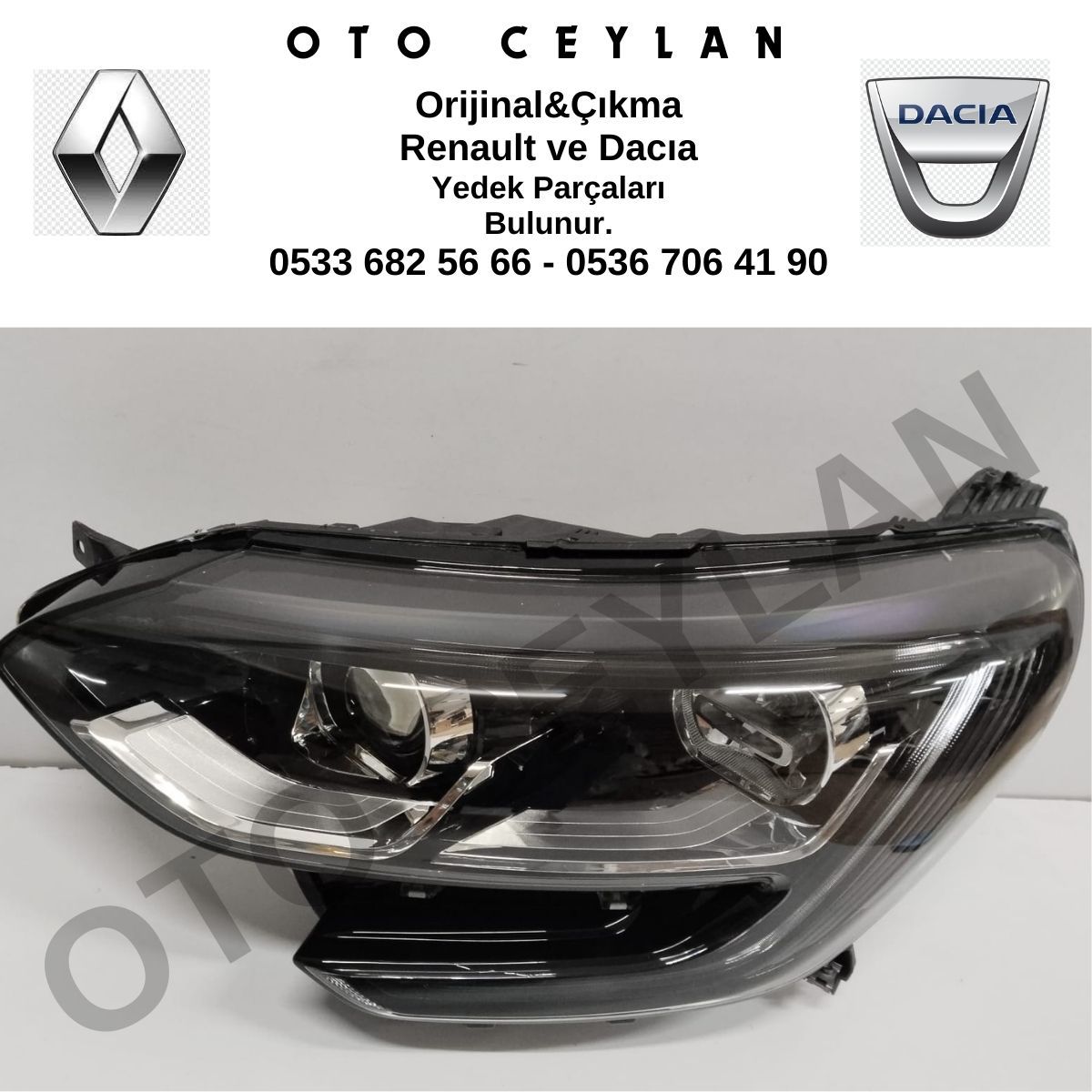 260607159R Megane 4 Ledli Sol Far Sıfır Orjinal Hafif Hatalı