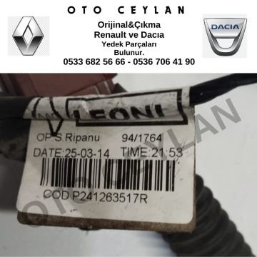 241263517R Clio Symbol Kapı Kablosu Sol Arka Orijinal Çıkma