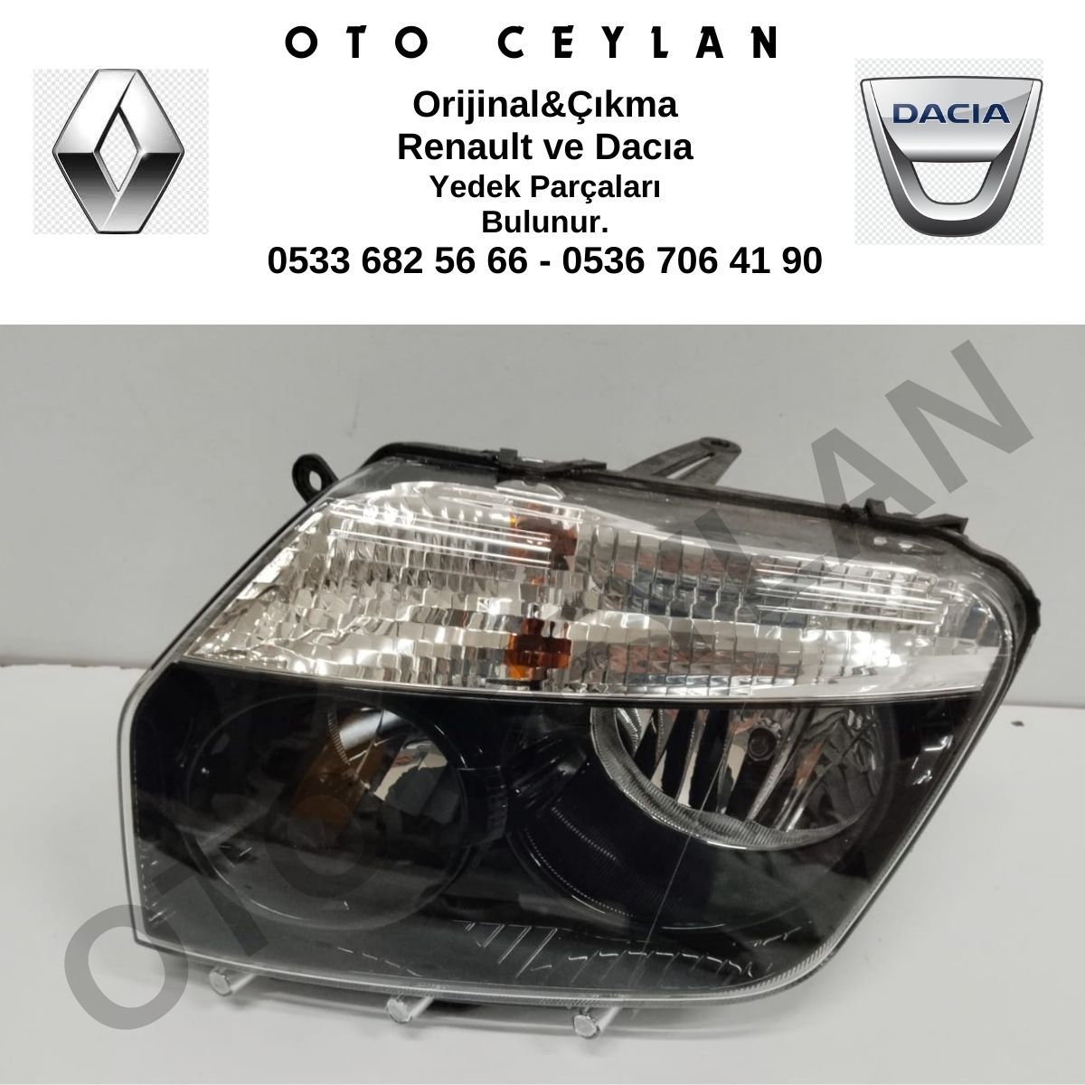 260605370R Dacia Duster Sol Far Hafif Hatalı Sıfır Orjinal