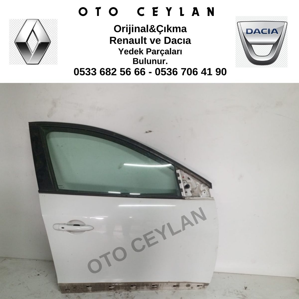 Megane 3 Sağ Ön Kapı Orijinal Çıkma