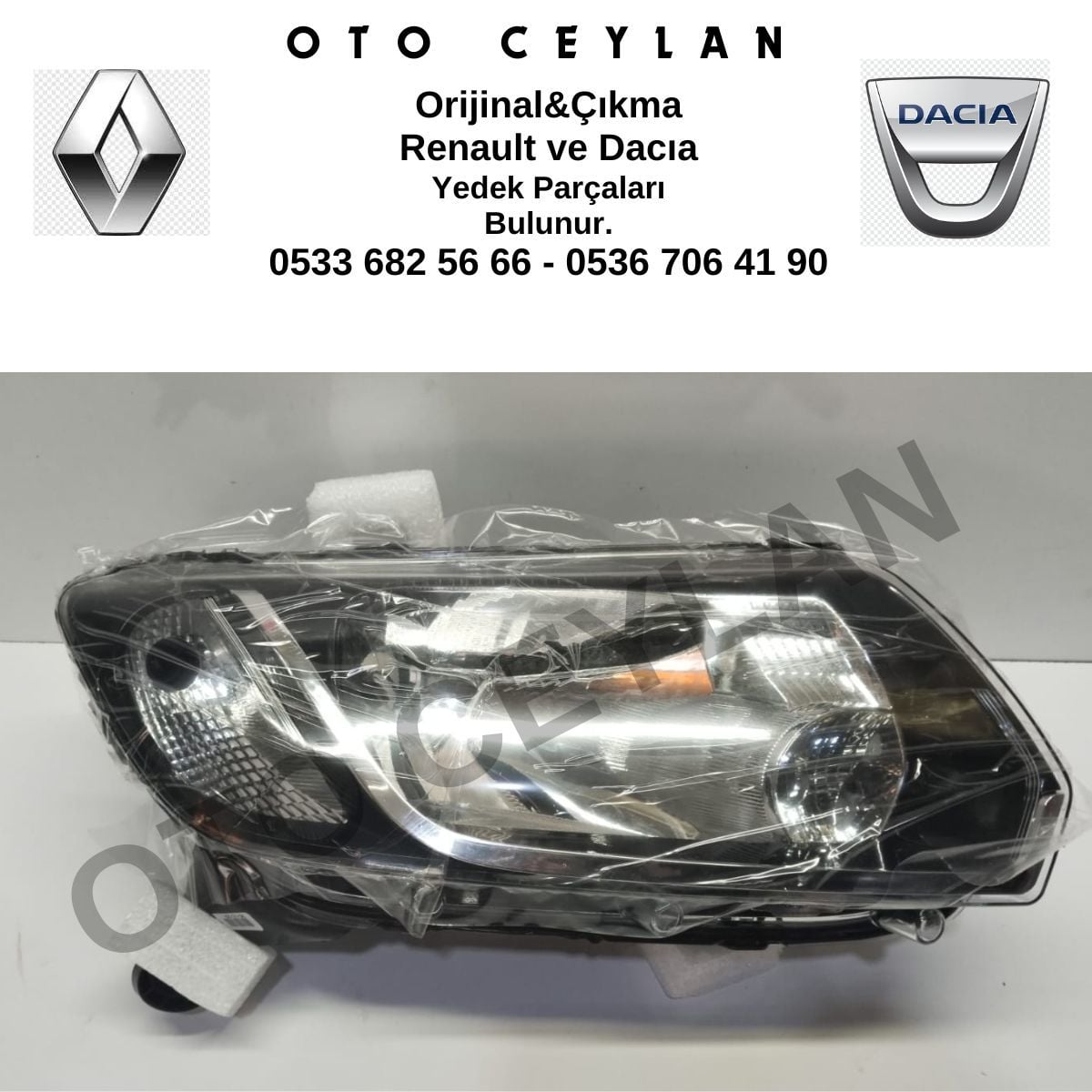 Ayfar 404514 Logan Sandero Far Sağ Sıfır Yerli Üretim