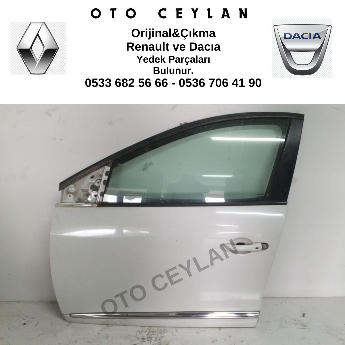 Megane 3 Sol Ön Kapı Orijinal Çıkma