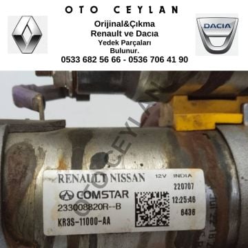233008820R Sandero 3 Clıo V Marş Motoru Dinamosu 1.0 Çıkma Orijinal